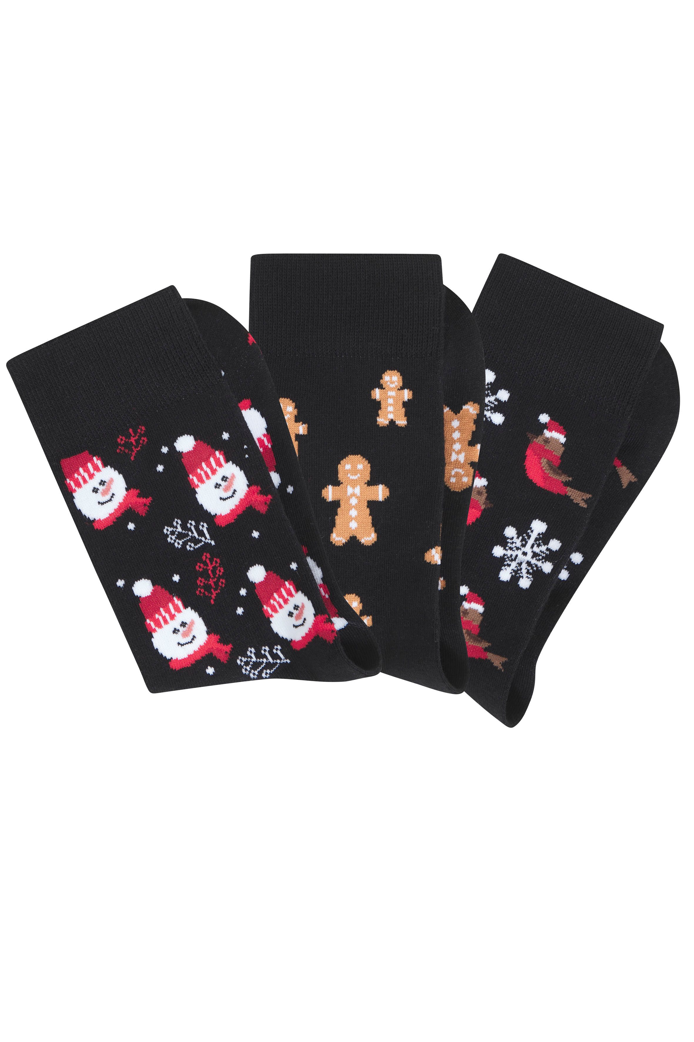 H.I.S Basicsocken (Packung, 3-Paar) mit lustigen Weihnachtsmotiven