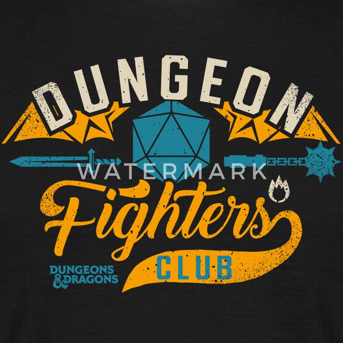Spreadshirt T-Shirt Dungeons And Dragons Dungeon Fighters Club Männer T-Shirt (1-tlg)