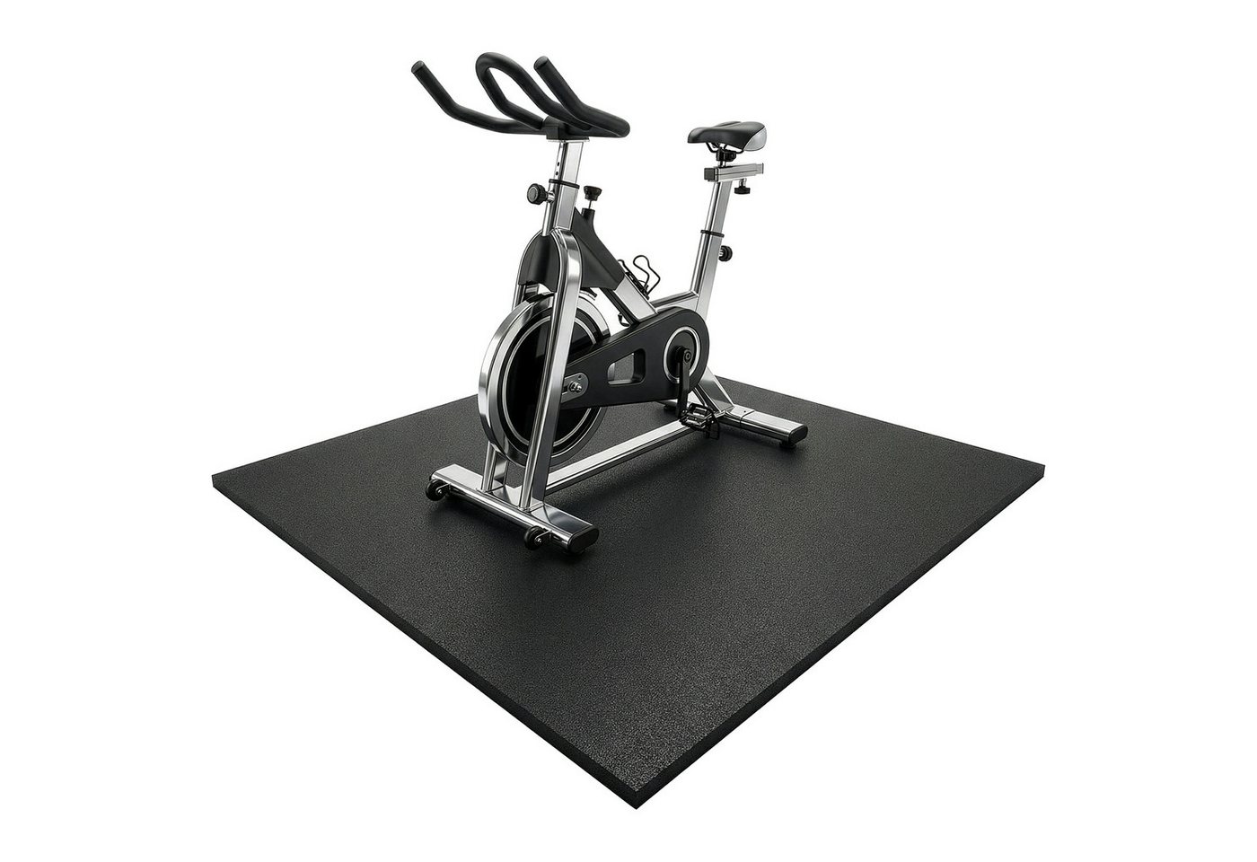 Floordirekt Bodenschutzmatte Gummi 100x100 cm 10 mm Geräteunterlage rutschfest schalldämmend, Schutzmatte für Fitnessgeräte, 1-St., rutschfest, schalldämmend, vibrationsdämpfend, abriebfest
