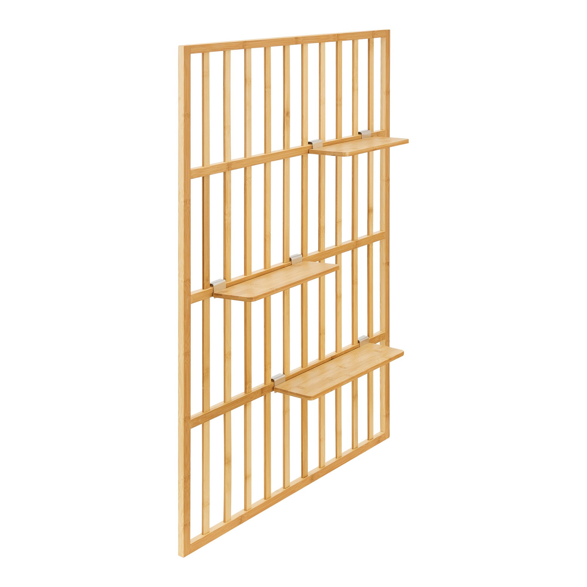 en.casa Wandregal, »Røst« mit 3 Regalböden 120x80x13cm Bambus günstig online kaufen