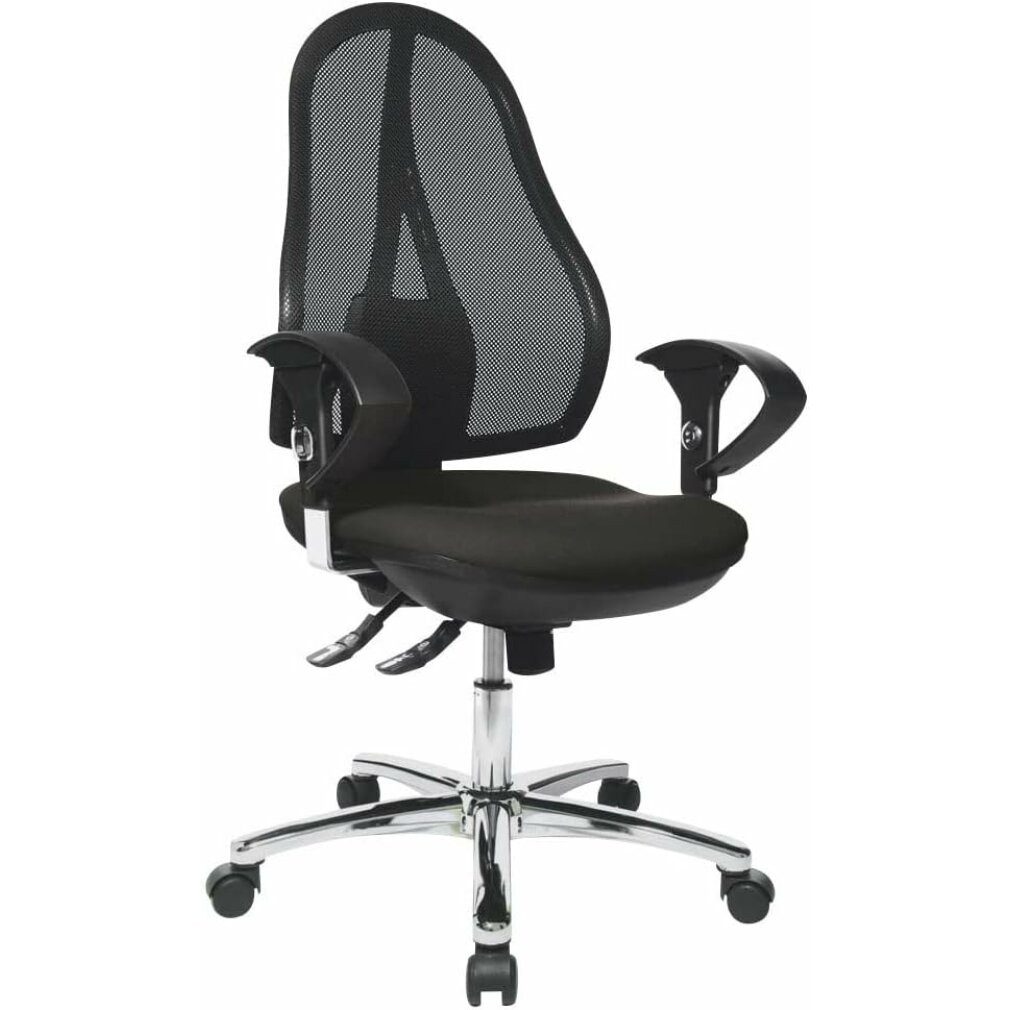 TOPSTAR Bürostuhl Bürostuhl Open Point SY Deluxe, OP290UG20 schwarz, chrom Stoff