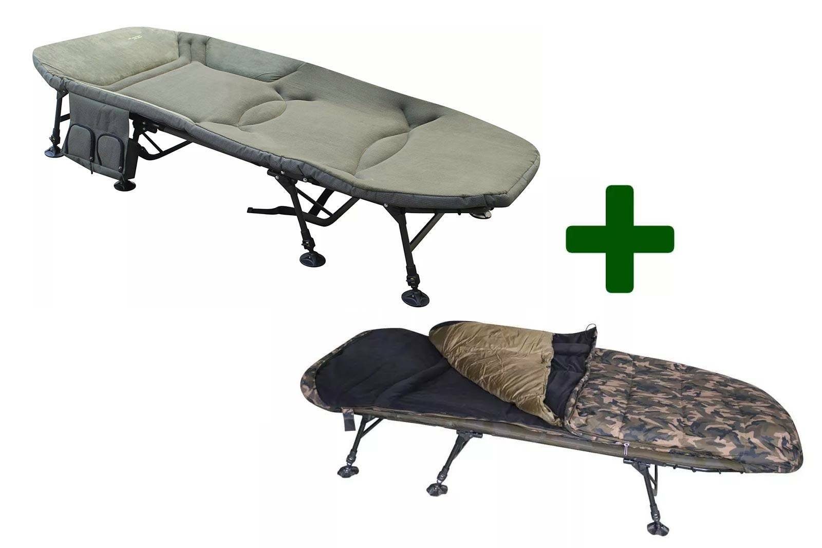 MK Angelsport Angelliege Giant Bedchair plus Fort Knox 2in1 Schlafsack