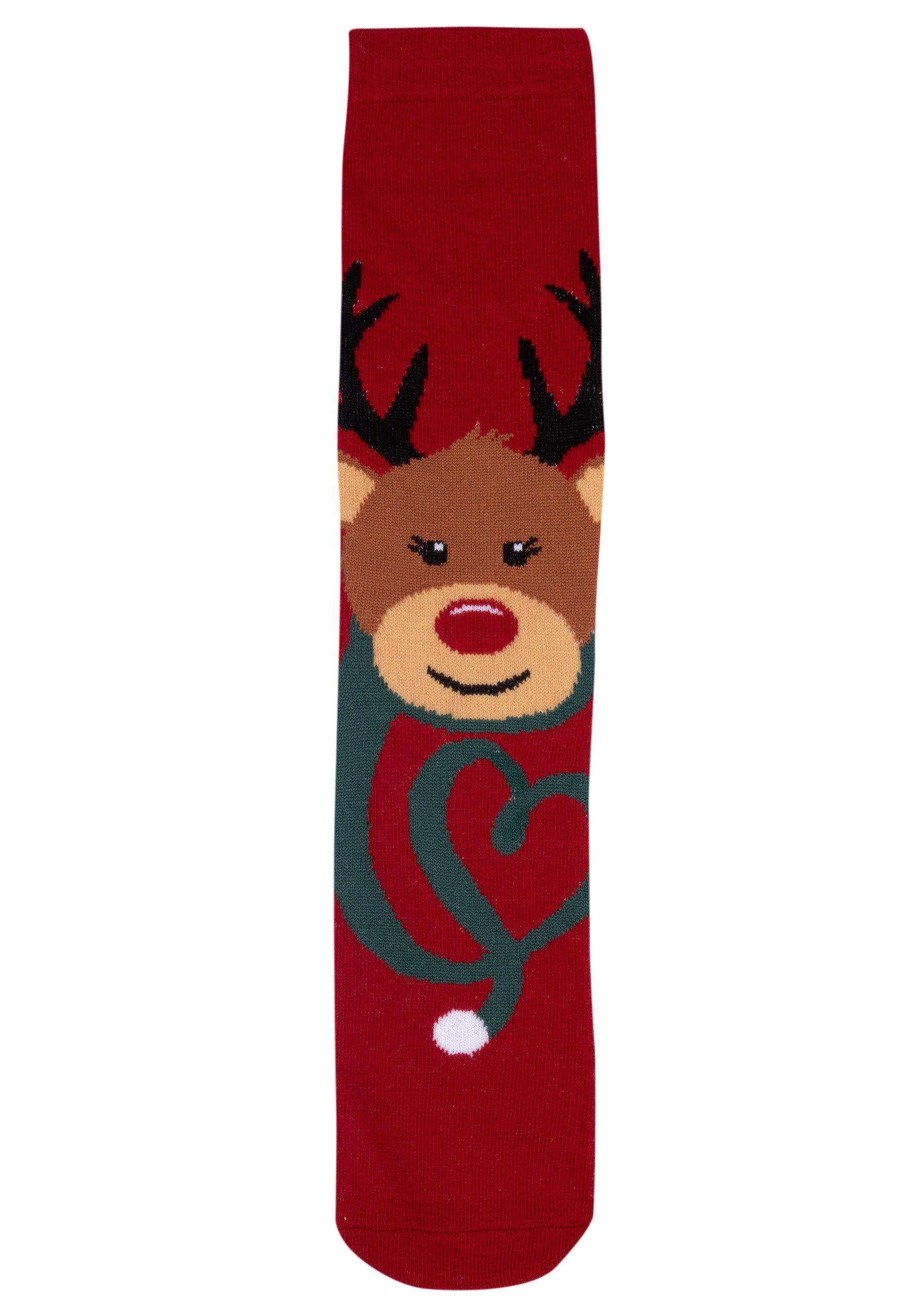 United Labels® Socken Rentier Winter Weihnachtssocken (2er Pack)