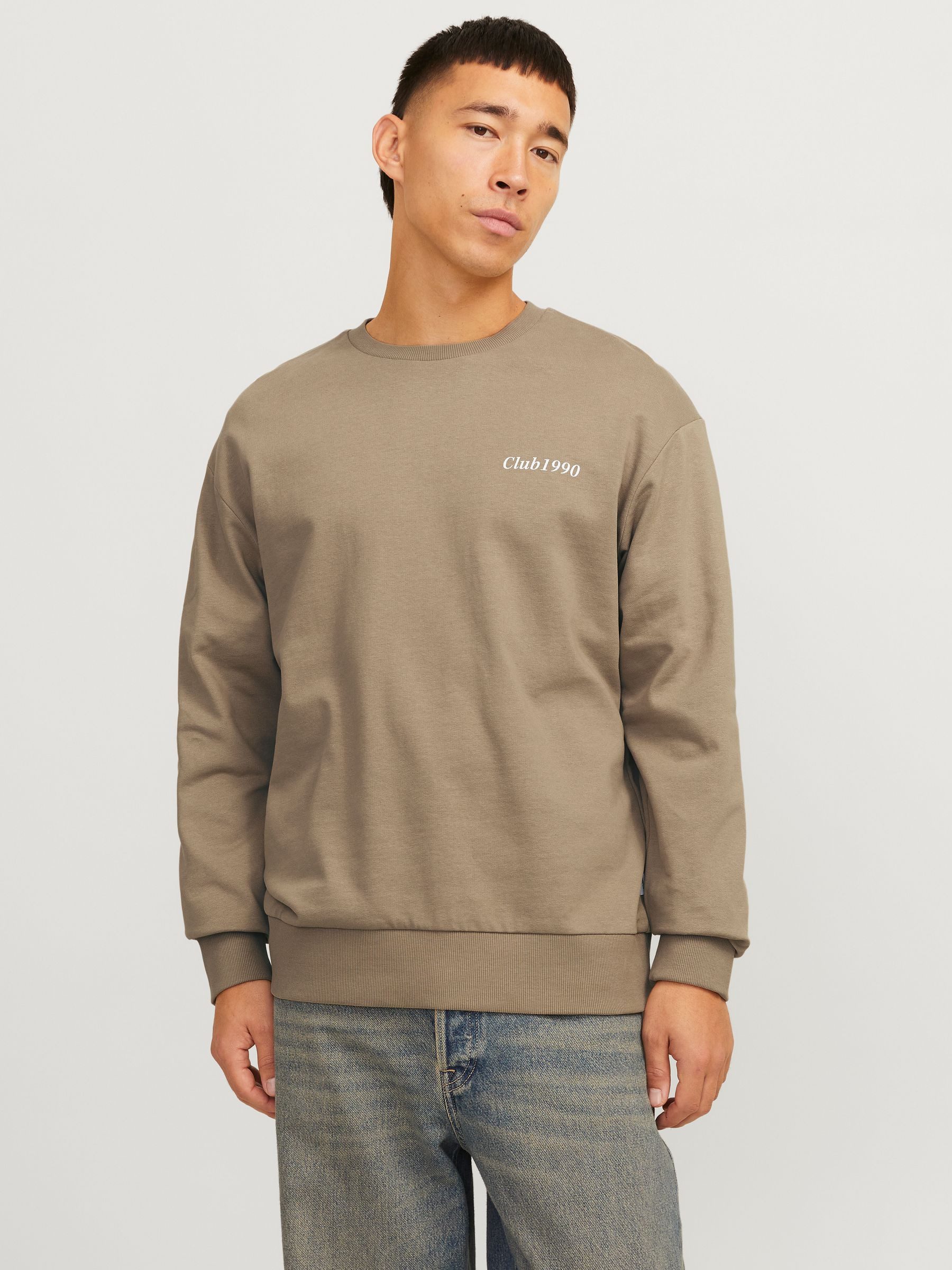 Jack & Jones Sweatshirt Pullover mit Rundhals, Logo Front & Rücken JJEBRADL günstig online kaufen
