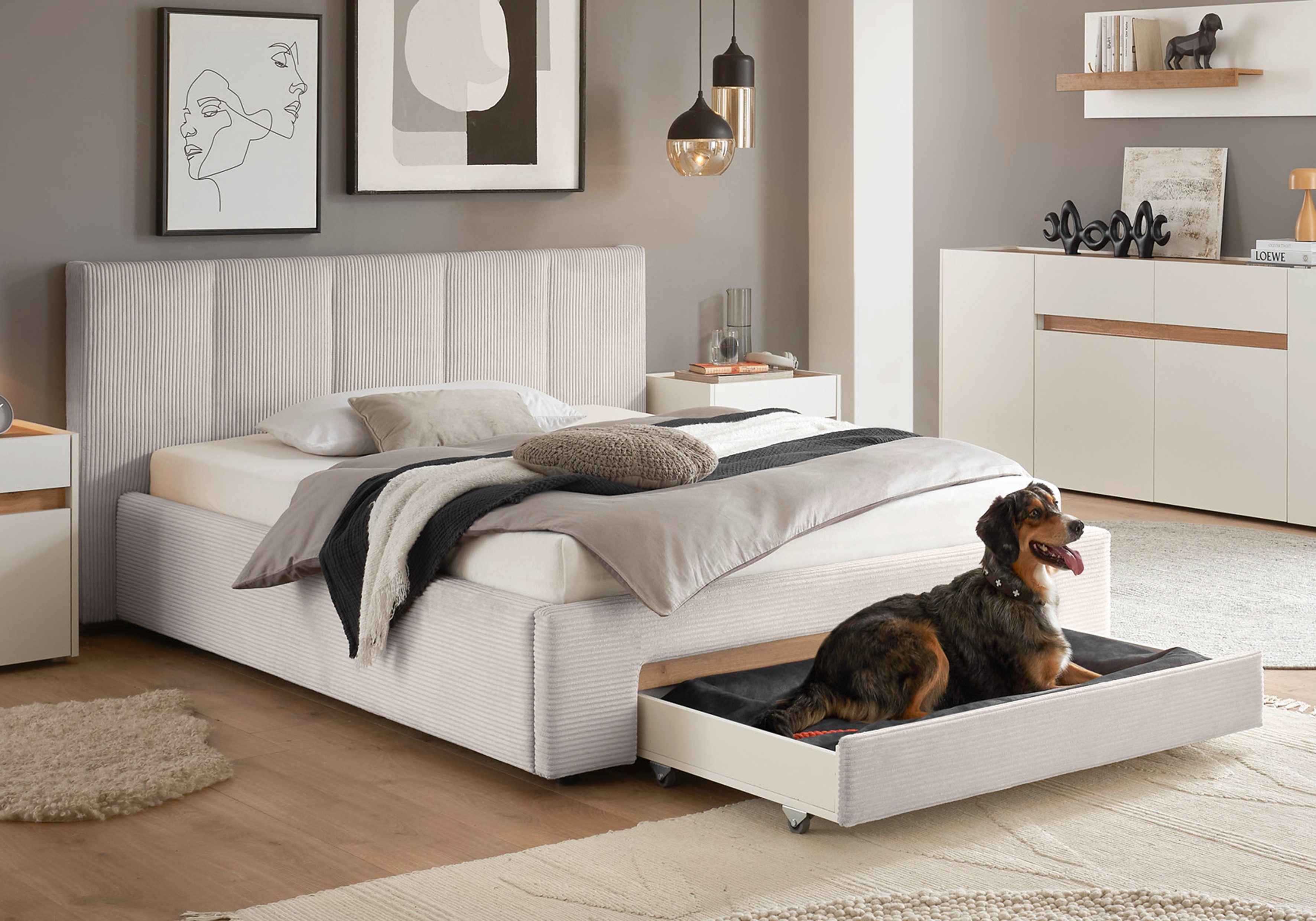 INOSIGN Polsterbett "CiTY/GiRON, Bettgestell mit Bettkasten, gepolstertes S günstig online kaufen