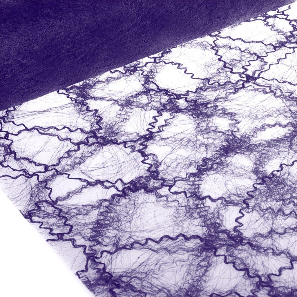 Deko AS Tischläufer Sizotwist Wellenschnitt-violett-ca. 12,5 cm-Rolle 10 Meter-68w 028 200