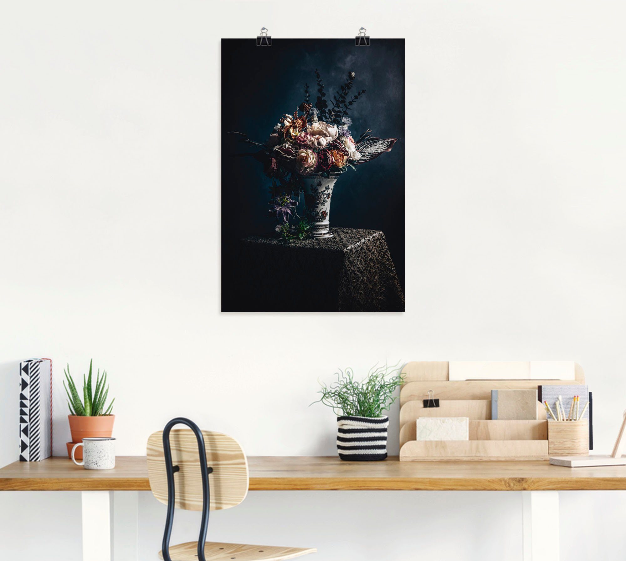 Artland Wandbild »Kunstblumen Stillleben«, Arrangements (1 Stück), in vielen Größen & Produktarten - Alubild / Outdoorbild für den Außenbereich, Leinwandbild, Poster, Wandaufkleber / Wandtattoo auch für Badezimmer geeignet-HomeTrends