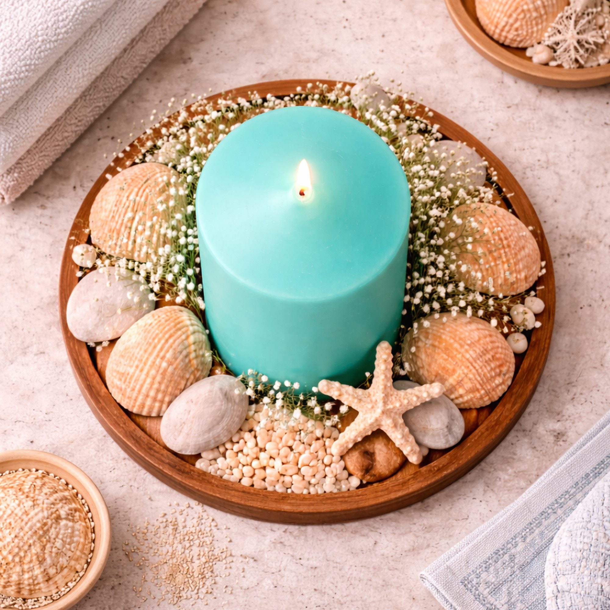 HS Candle Stumpenkerze Ø6cm x 10cm (1-tlg), Wachskerzen, Made in EU, 25h Brenndauer, Baumwolldocht