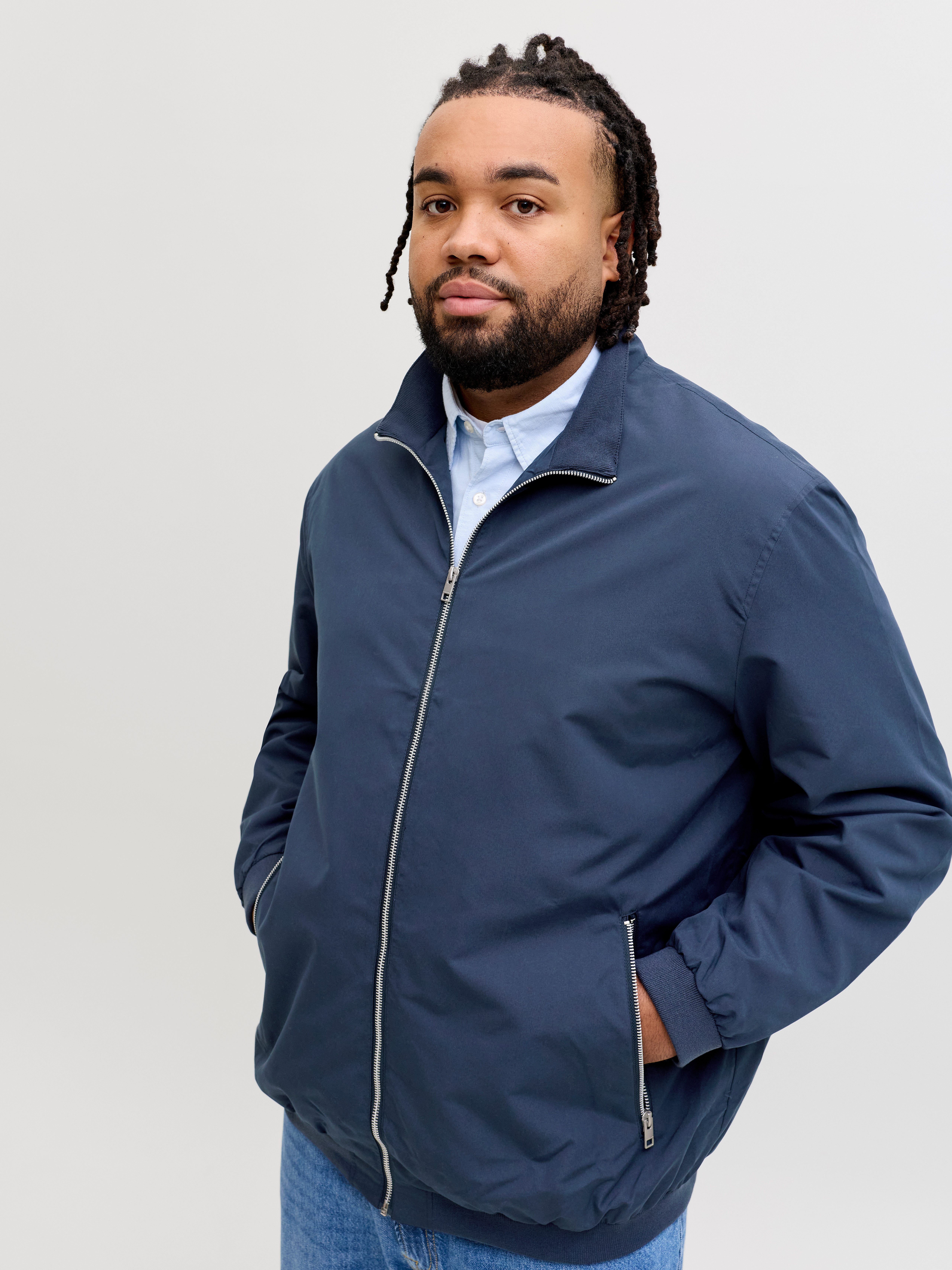 Jack & Jones PlusSize Blouson JJERUSH HARRINGTON BOMBER NOOS PLS Kunstfaser, regular fit