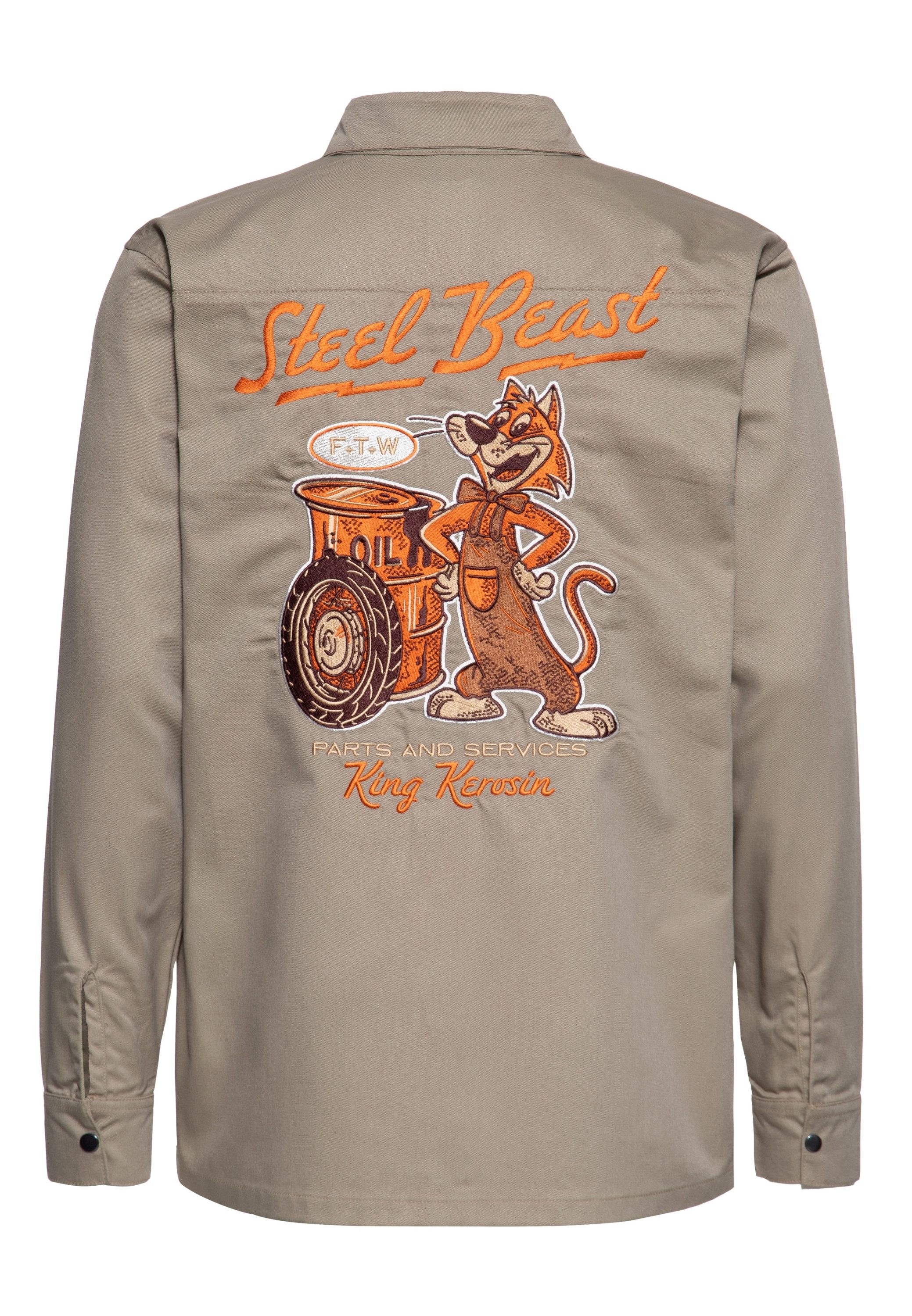 KingKerosin Langarmhemd Steel Beast mit Rückenstickerei