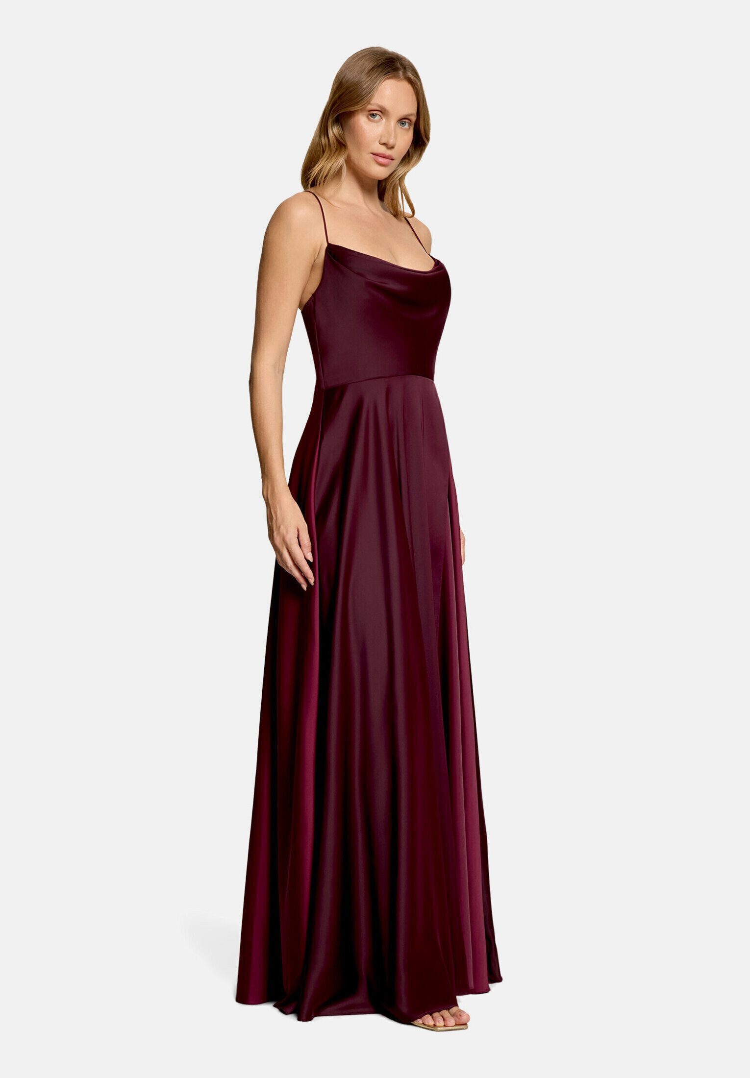Vera Mont Abendkleid Damen mit Wasserfallausschnitt Material