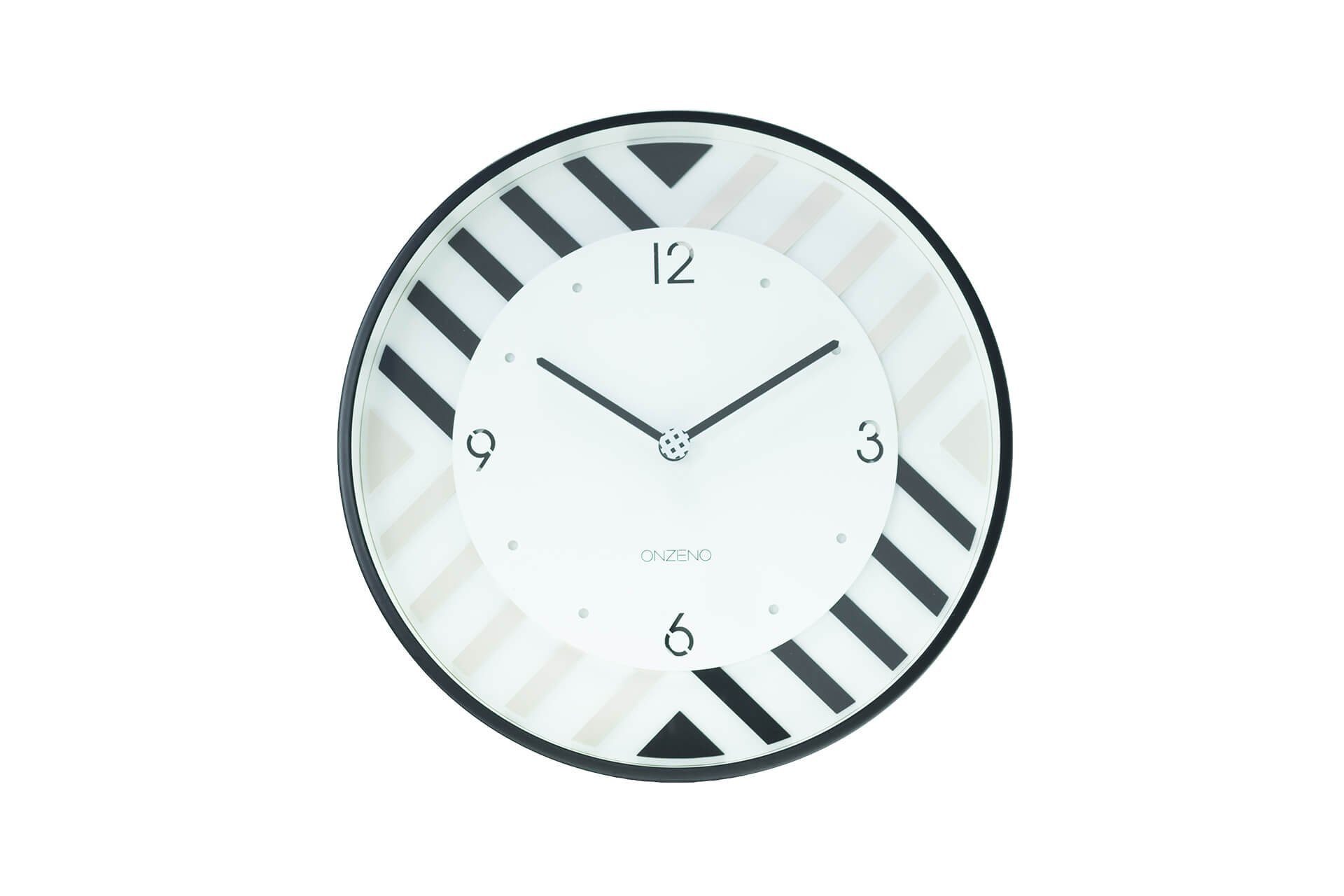 30x30x5.1 THE Design-Uhr) cm (handgefertigte PATTERNED. ONZENO Wanduhr