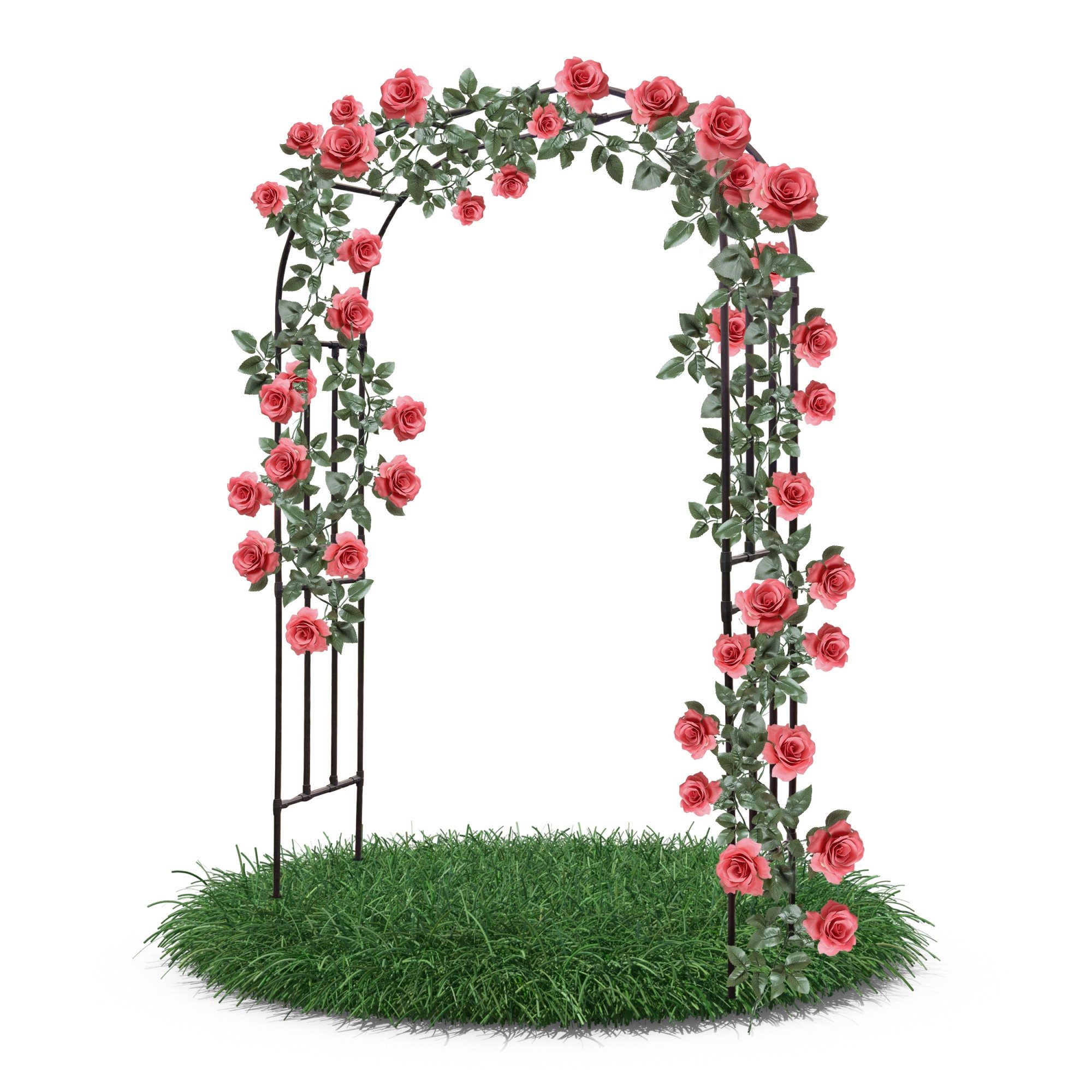 Gartenwelt Riegelsberger Rosenbogen Rosenbogen schwarz 240 cm hoch und 40 cm tief Torbogen Rankhilfe