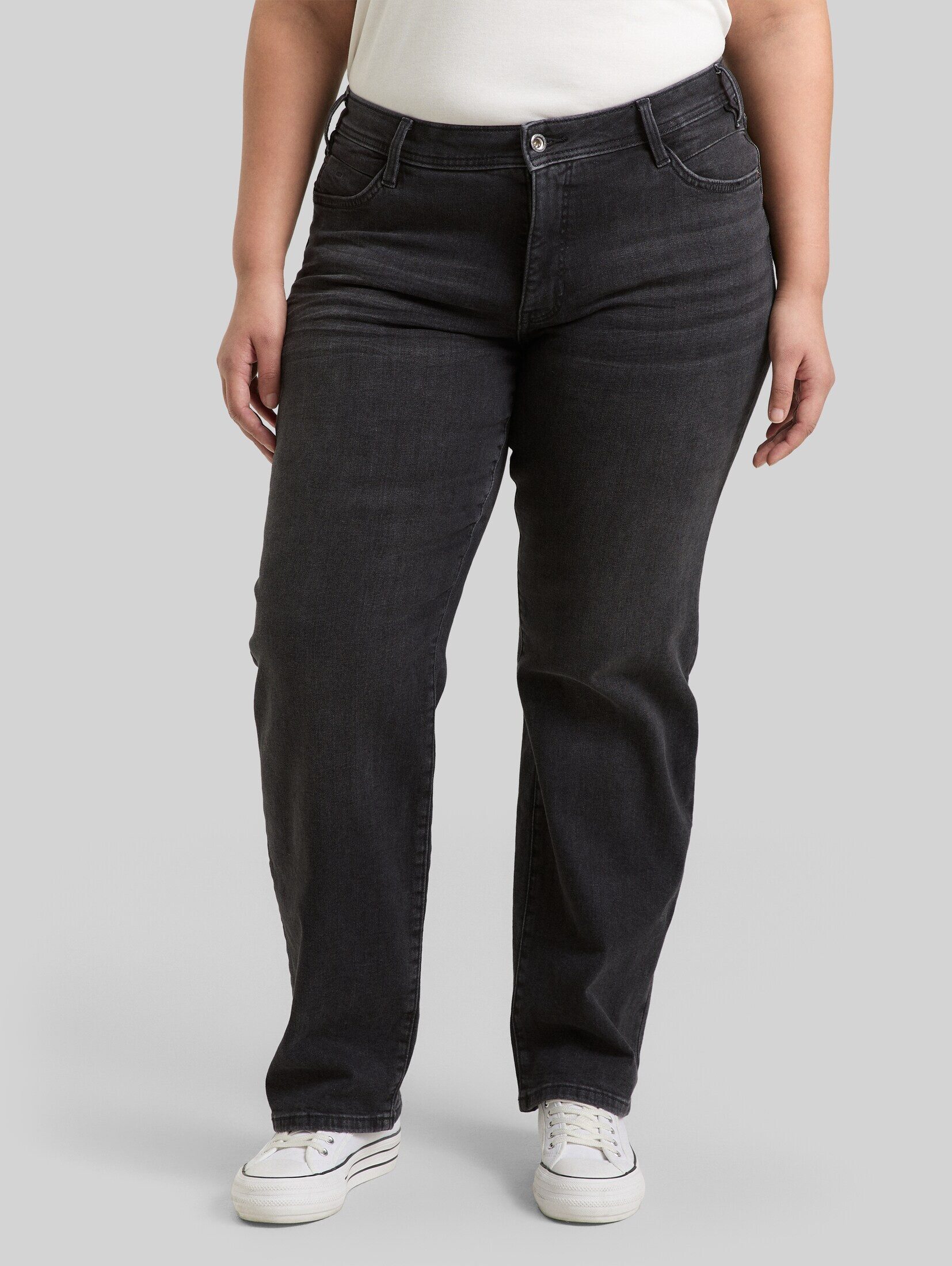 TOM TAILOR PLUS Straight-Jeans Jeanshosen Plus Size - Straight Jeans