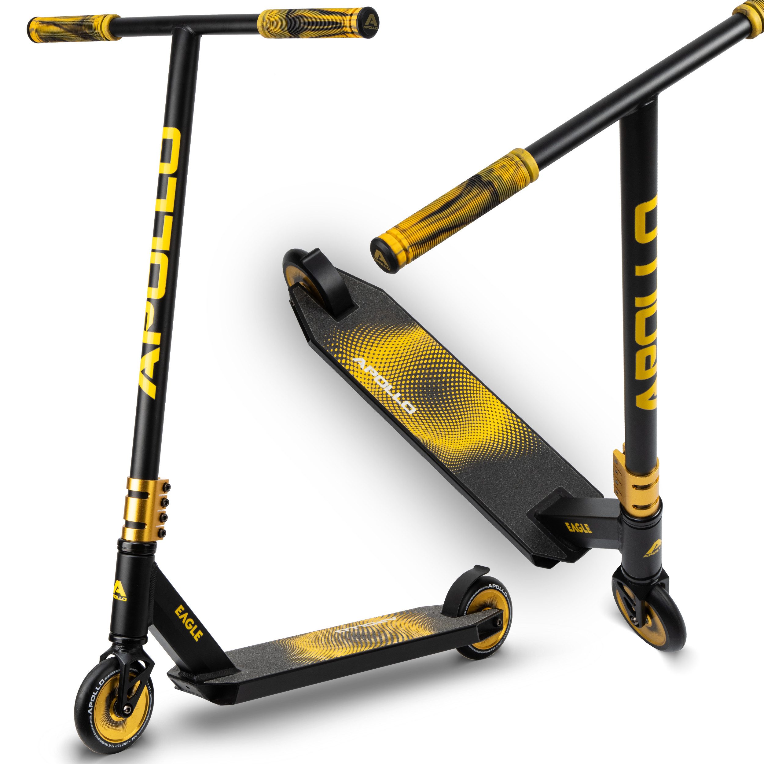 Apollo Трюк самокат Eagle, eloxierter Profi Stuntroller für Kinder & Erwachsene, aus robustem HQ Aluminium, leicht & stabil, bis 100 kg belastbar