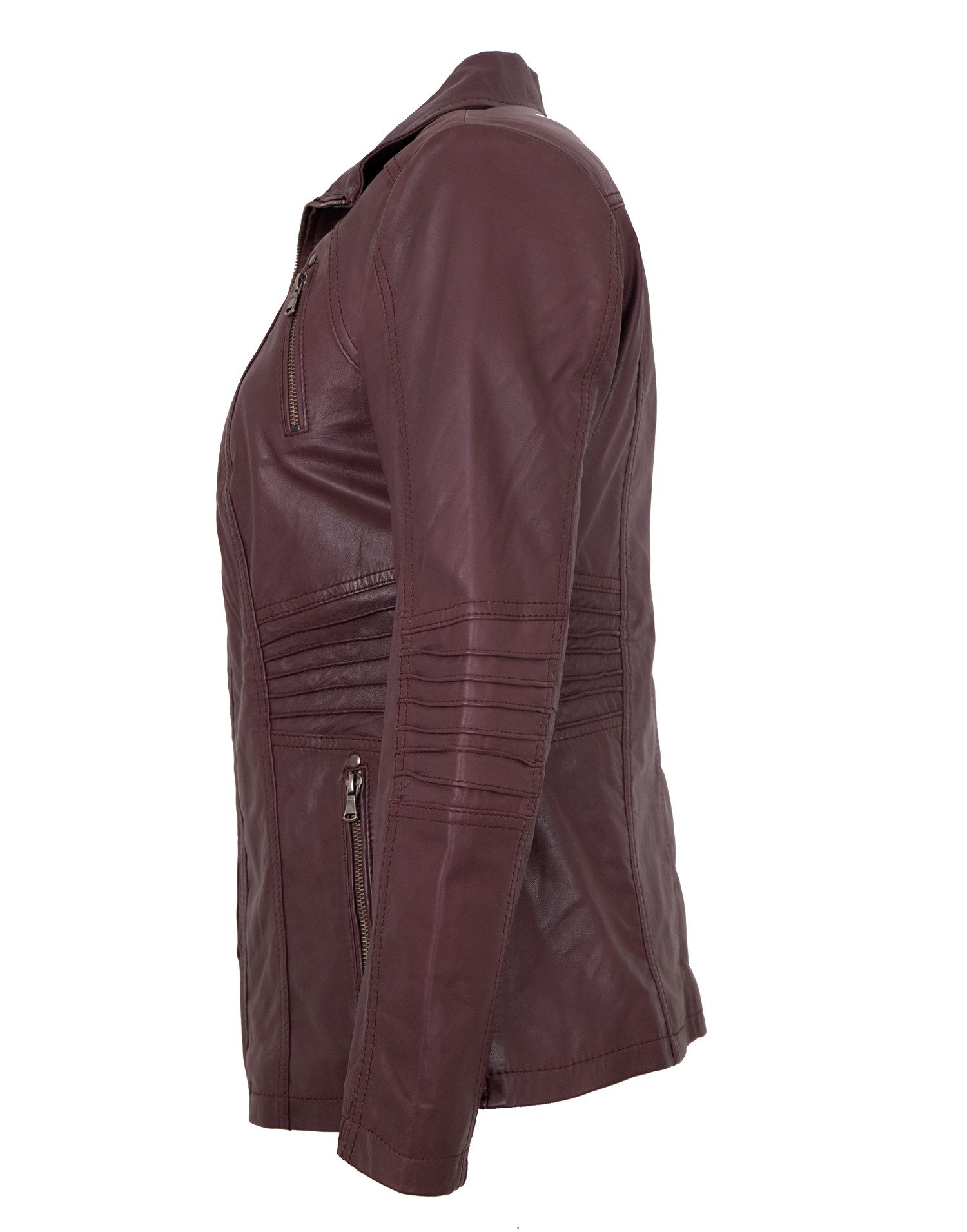 Caminari Lederjacke Navara Caminari - Damen Lederjacke Lammnappa bordeaux günstig online kaufen