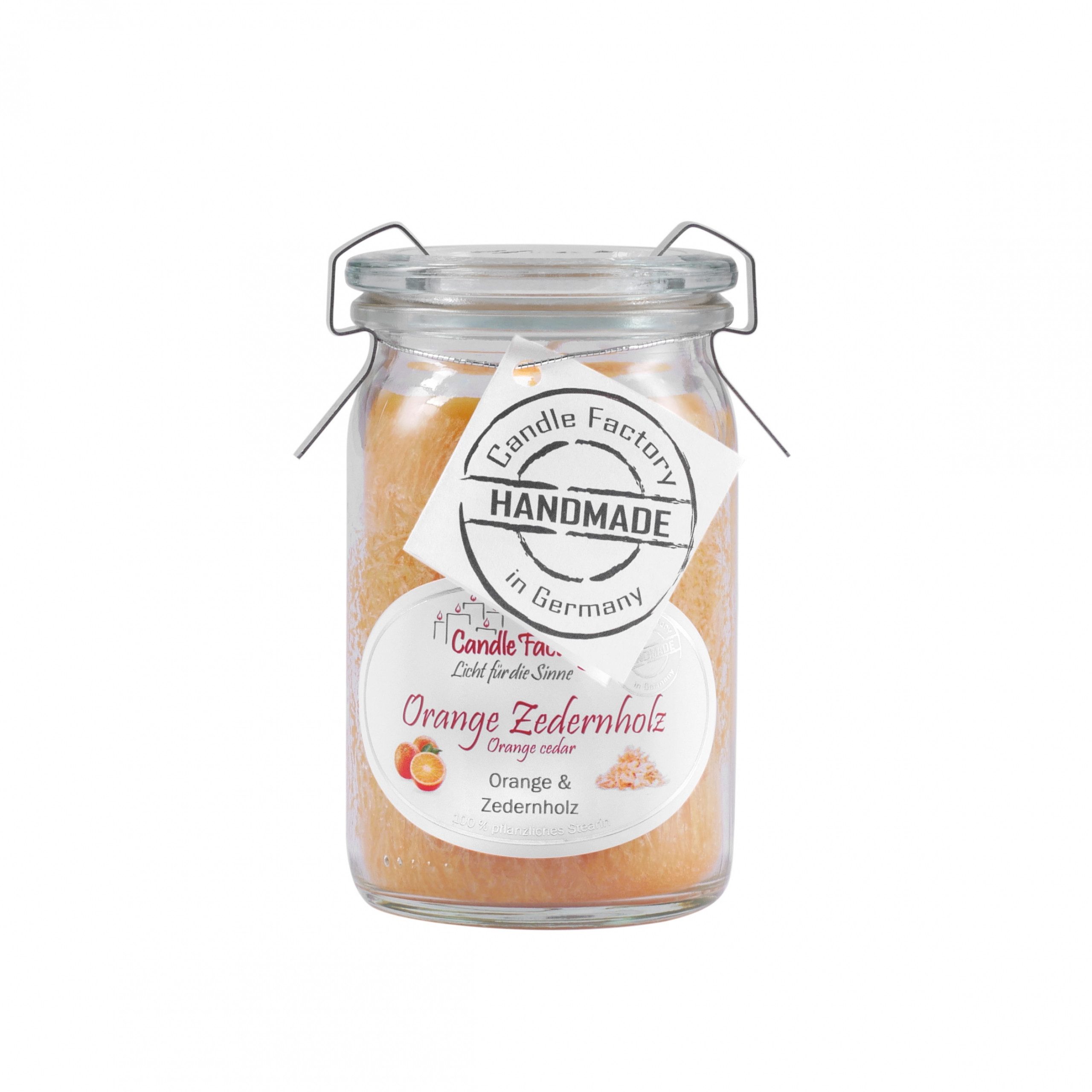 Candle Factory Duftkerze Candle Factory Baby Jumbo Orange Zedernholz Duftkerze Dekokerze 308081