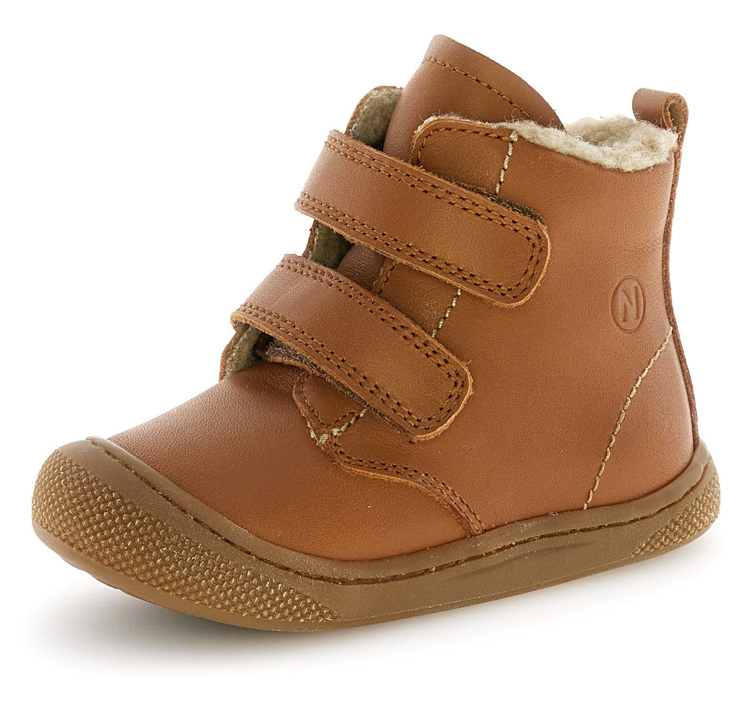 Naturino Bubble Wide Lauflernschuh Klettstiefel mit Wollfutter, Größenschablone zum Download