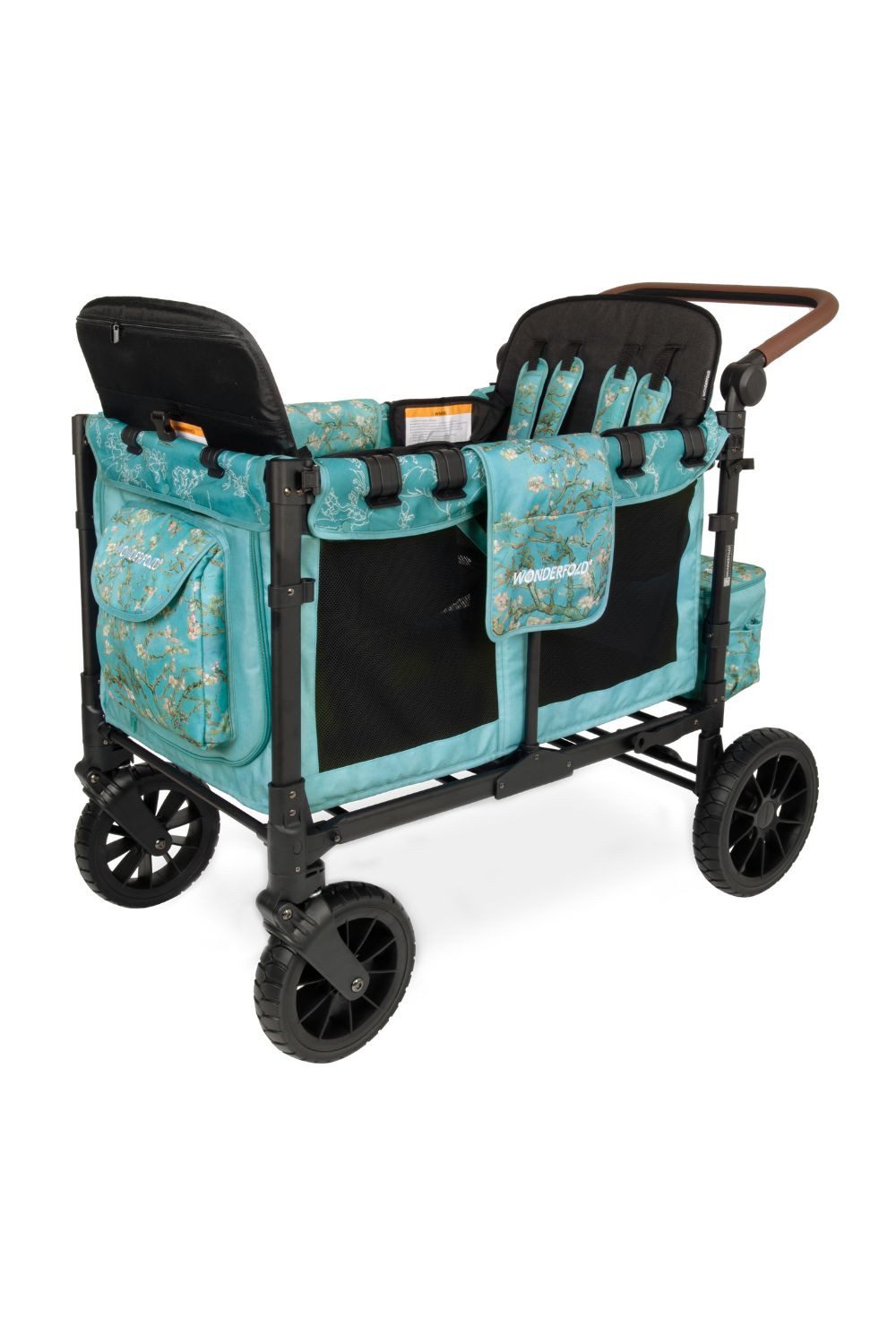 Wonderfold Bollerwagen W4 Luxe Pro Kinderwagen für 2 Kinder / Bollerwagen Van Gogh Edition