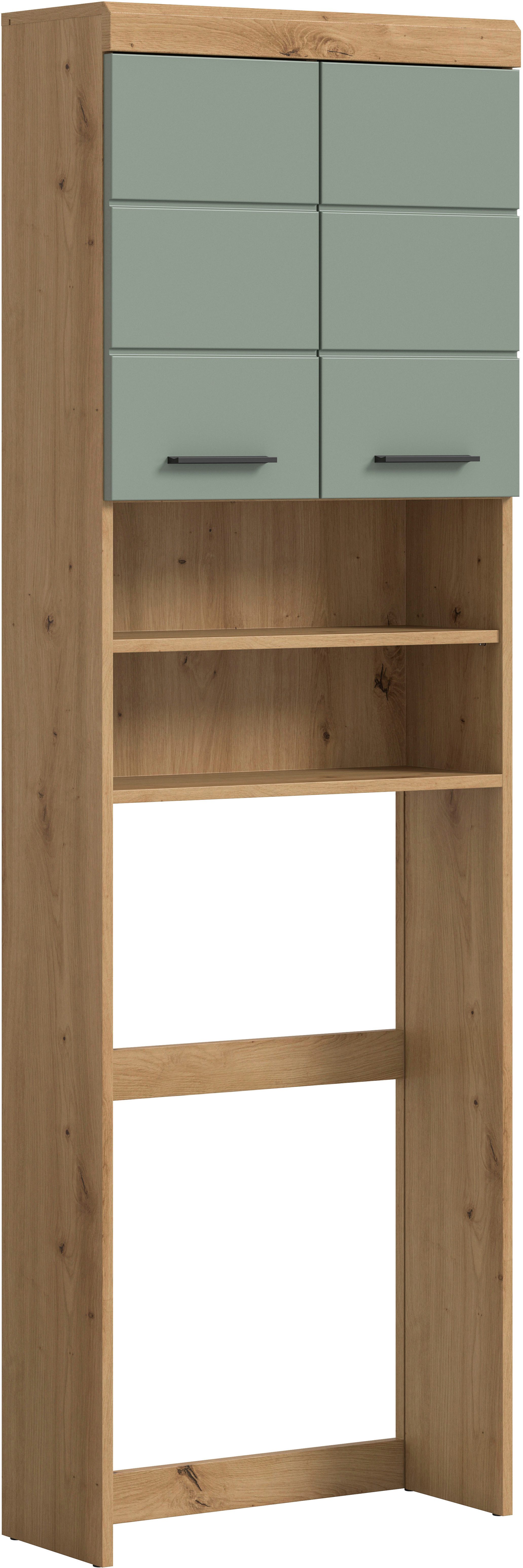 welltime Waschmaschinenumbauschrank SIENA, Breite 63cm, für Waschmaschine & Trockner, 2 Türen, MDF-Front (TOPSELLER) in verschiedenen Farben, Überbauschrank, Umbauschrank, Badschrank