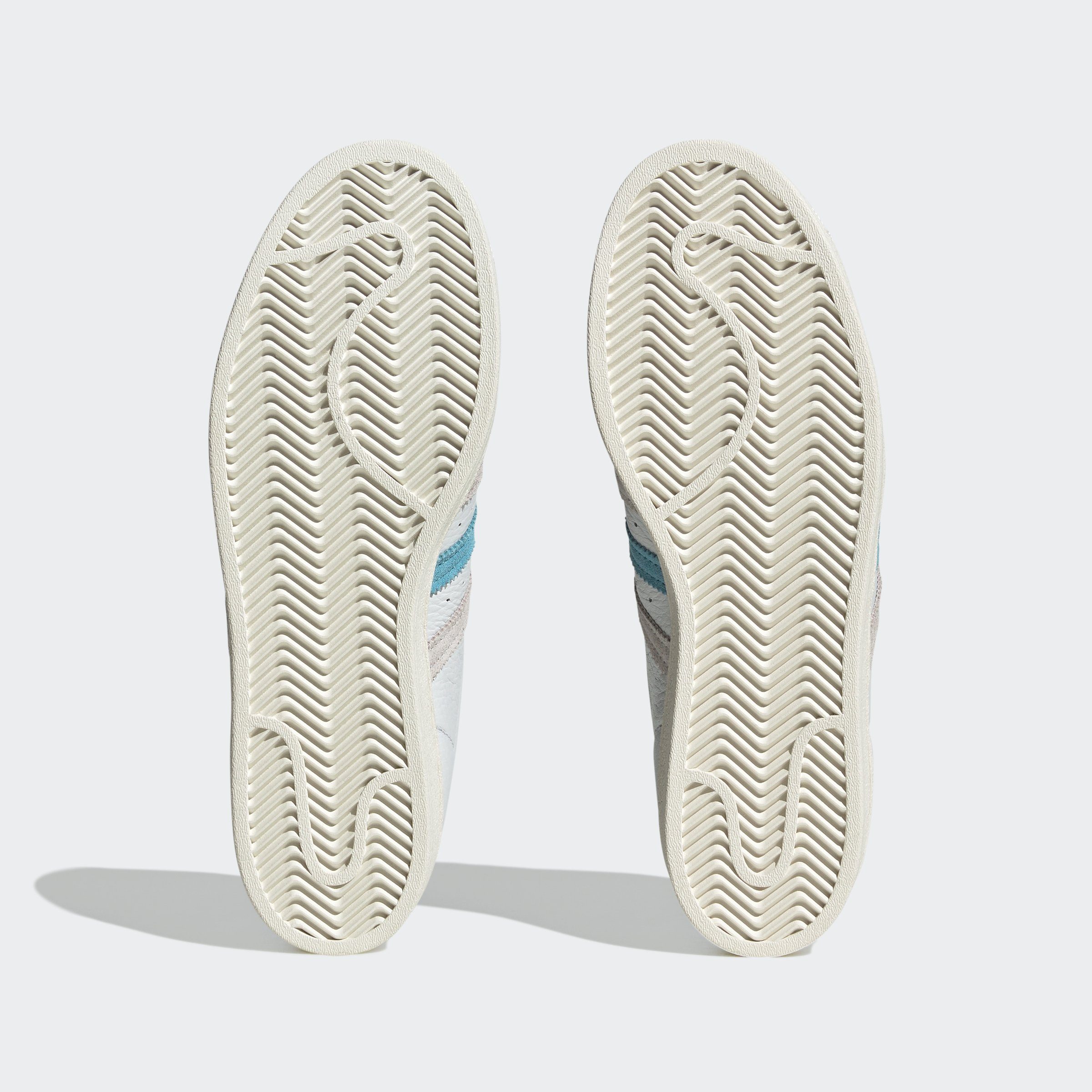 adidas Originals One White SUPERSTAR Preloved Sneaker / Grey Cream Blue 