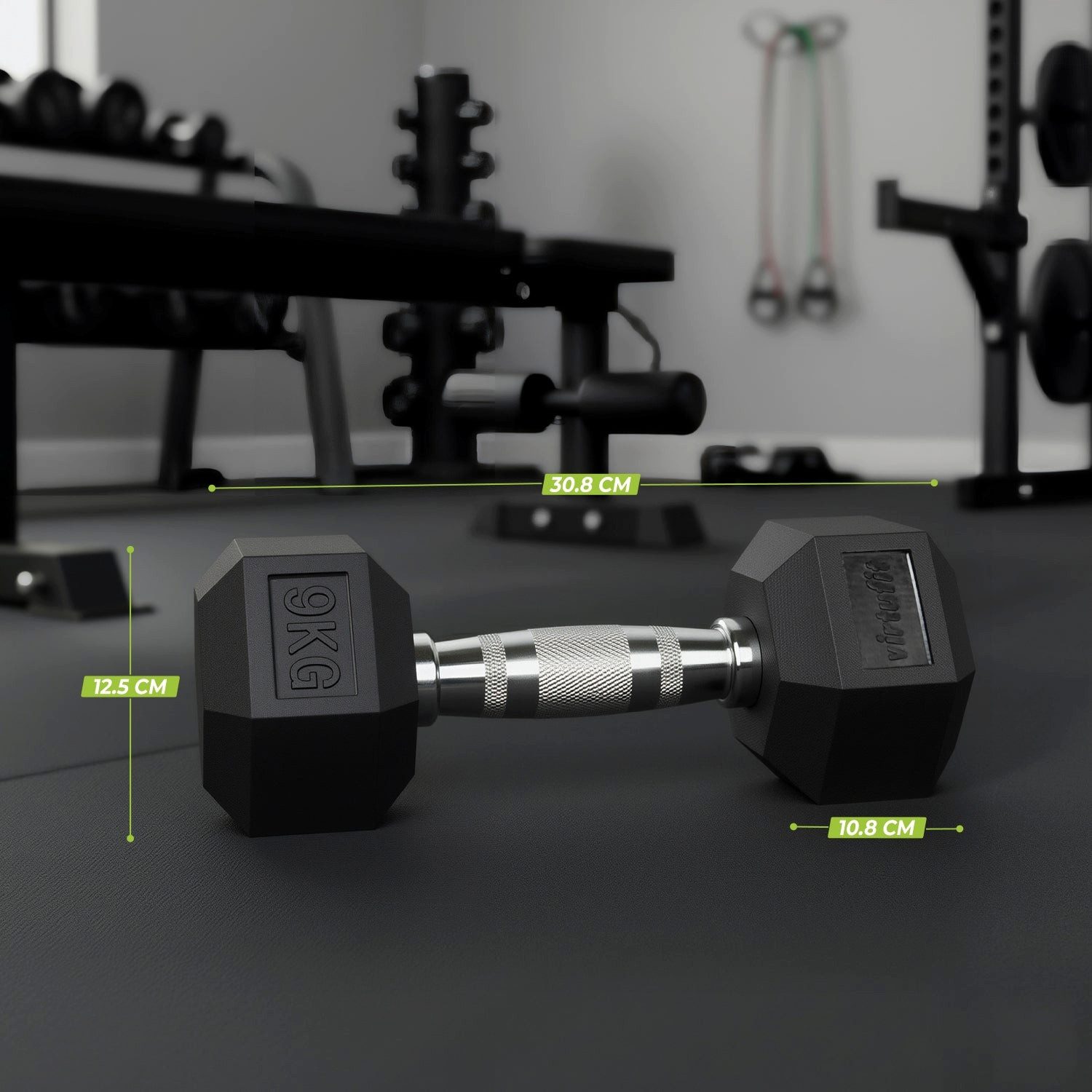 VirtuFit Kompakthantel VirtuFit Hexa Kurzhantel Pro Set 2 x 9 kg