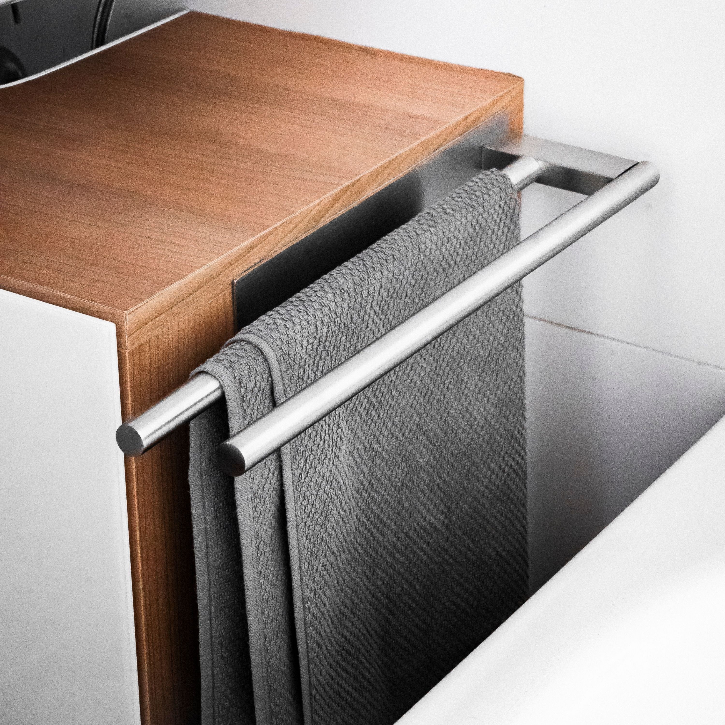 ELMOWO Handtuchhalter ohne Bohren aus Edelstahl für 2 Handtücher - Handtuch günstig online kaufen