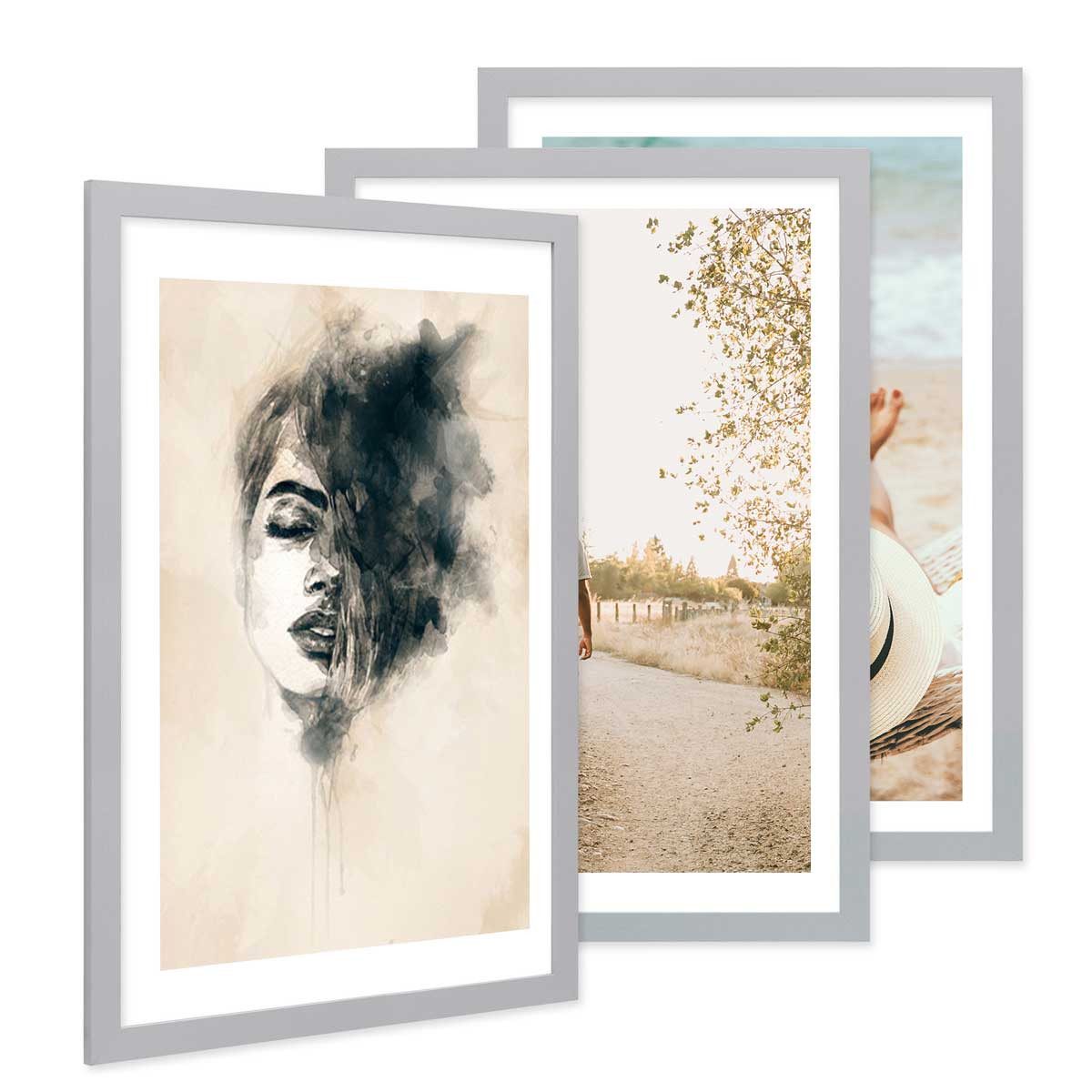 PHOTOLINI Bilderrahmen 3er Set breite Rahmen, günstig online kaufen