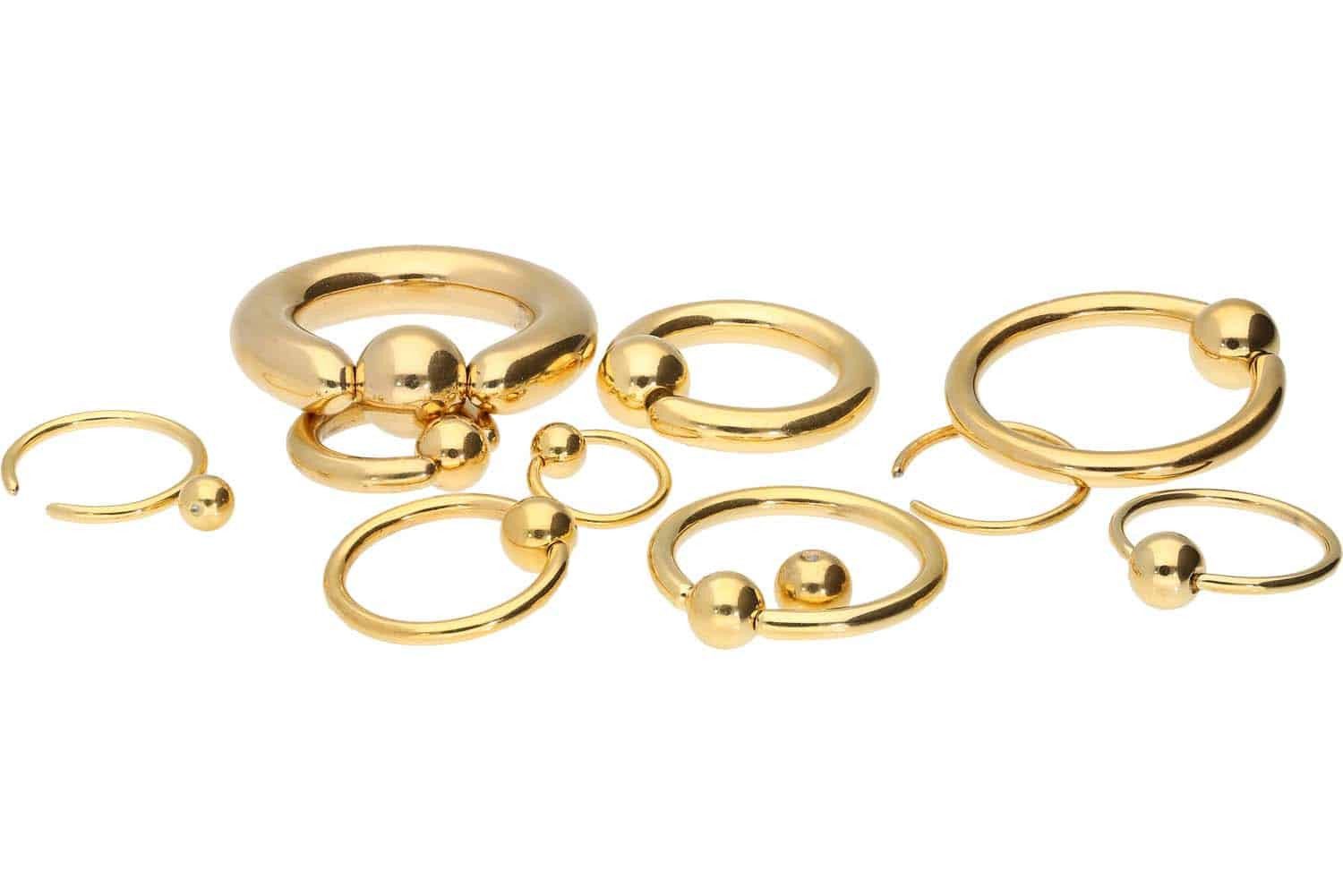 PIERCINGLINE Piercing-Set Chirurgenstahl Klemmkugelring (Klemm-Ringe / günstig online kaufen