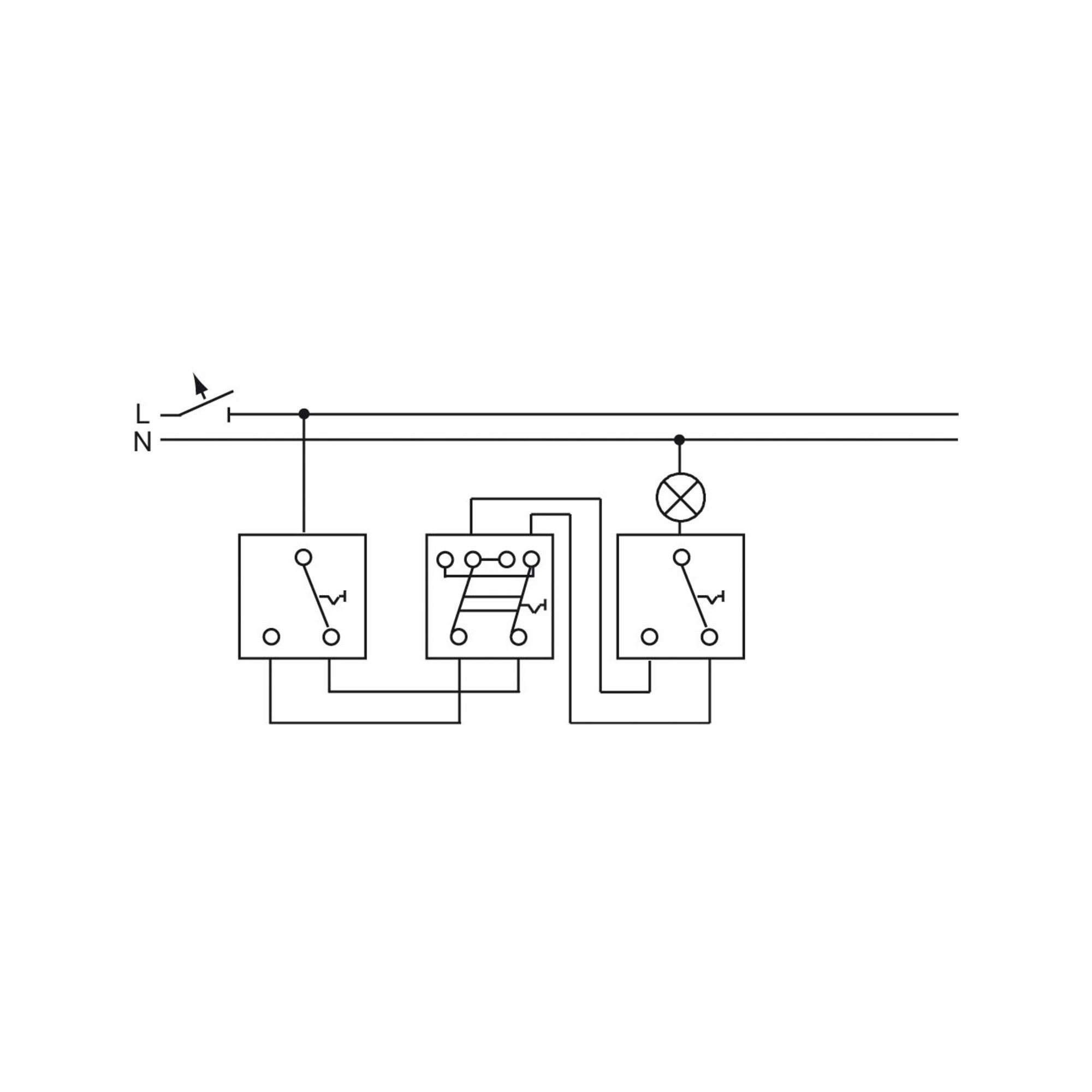 Busch-Jaeger Schalter Busch-Jaeger Kontrollwechselschalter AP 2601/6 SKW-53