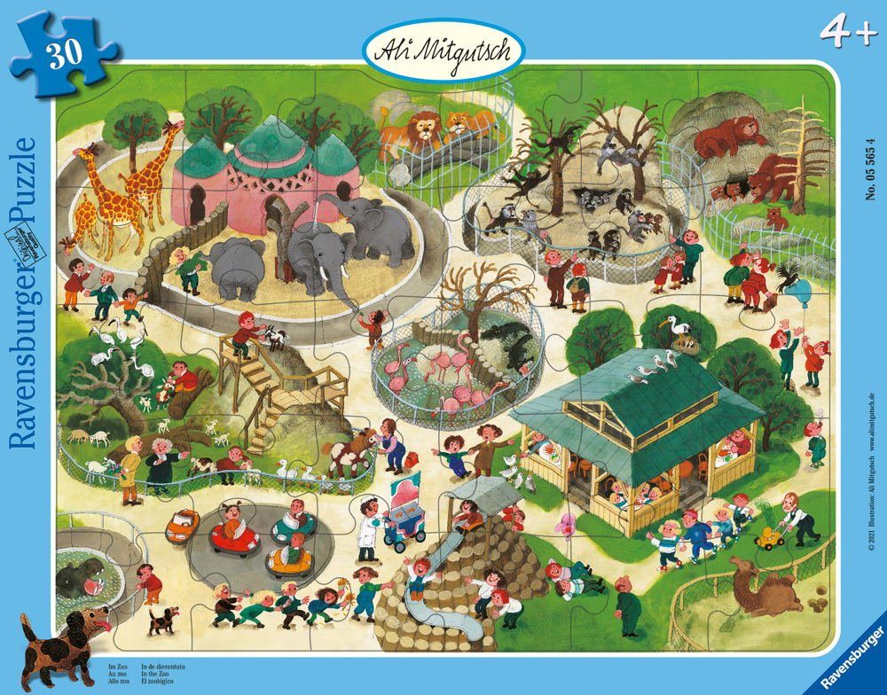 Ravensburger Puzzle 30 Teile Ravensburger Kinder Rahmen Puzzle Ali Mitgutsch Im Zoo 05565, 30 Puzzleteile