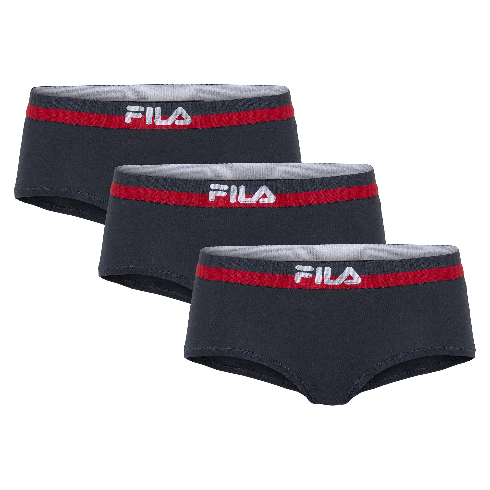 Fila Slip (3er Pack) mit elastischem Logobund, Woman Culotte