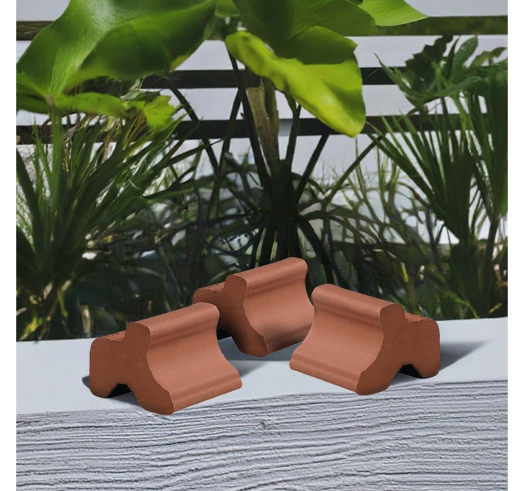 Thumbnail - colourliving Blumentopfuntersetzer Füßchen für Blumenkübel 3er Set aus Ton, Blumentopf Füßchen glasiert, glasiert für ei...