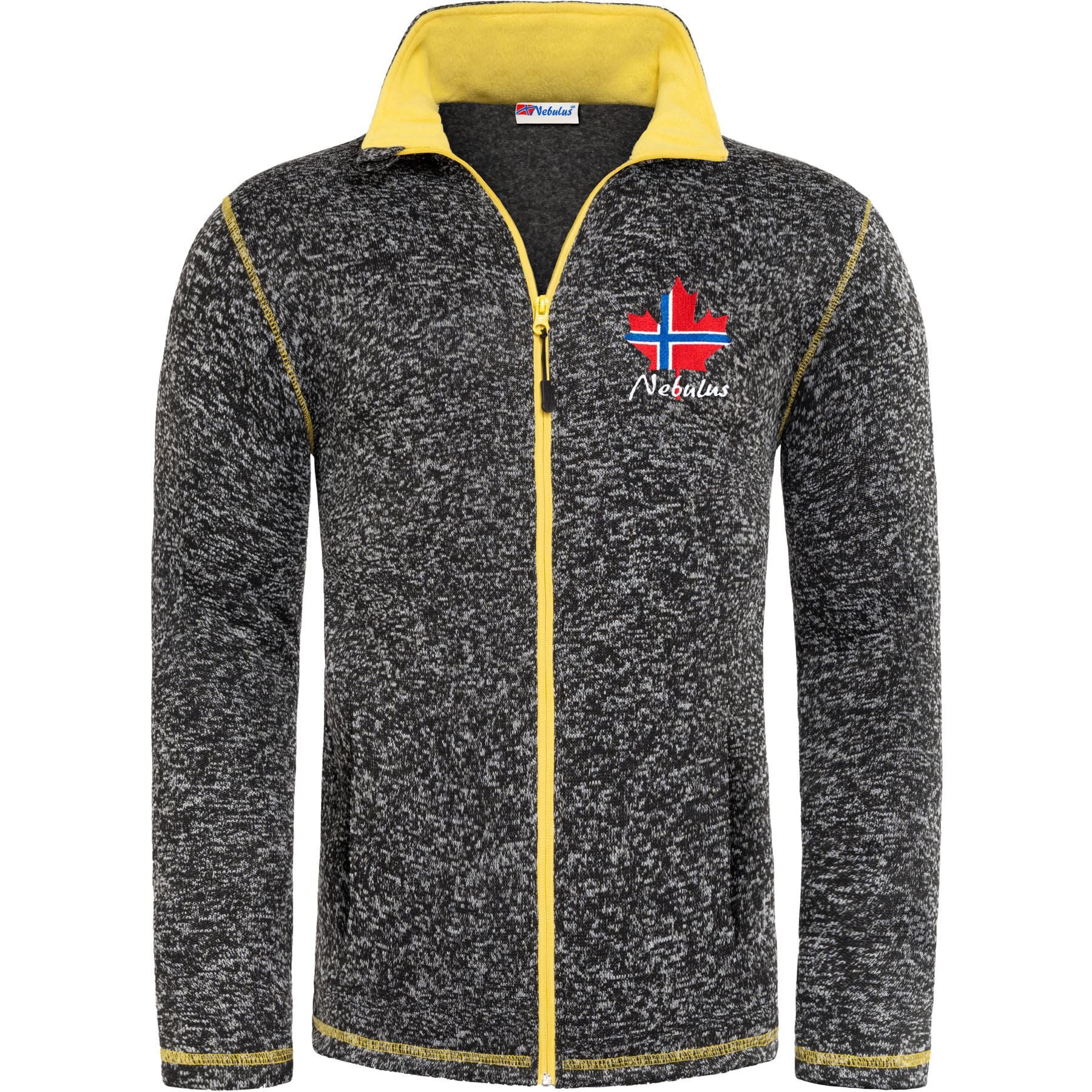 Nebulus Fleecejacke CHIOS, P5175 - Herren, schwarz-gelb, S