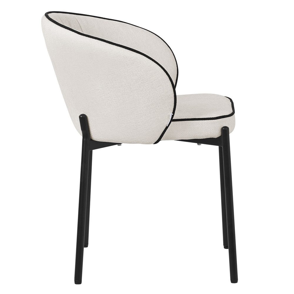 ML-DESIGN Polsterstuhl Esszimmerstühle mit Armlehne & Rückenlehne Ergonomische moderne Design (4 St), Armlehnstuhl mit Metallbeine 4er Set Beige Lounge Sessel bis 120kg