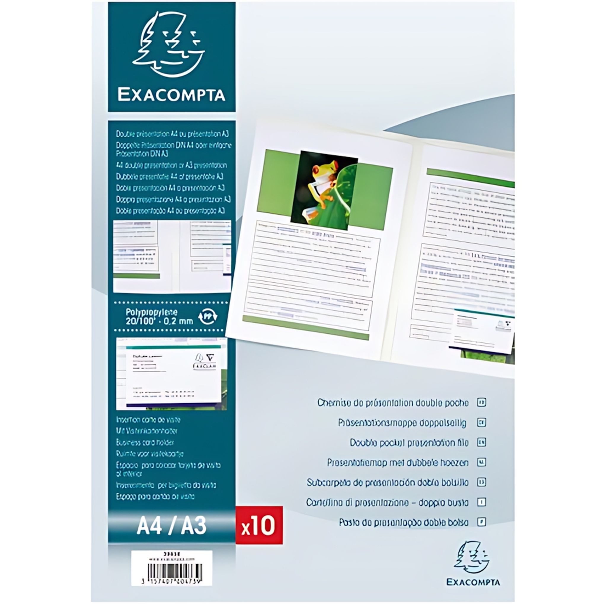 EXACOMPTA Organisationsmappe Exacompta Präsentationsmappe PP A4/A3 10St