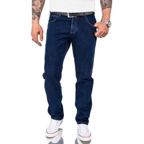Rock Creek Straight-Jeans Herren Jeans Rinsedwashed Dunkelblau RC-3100