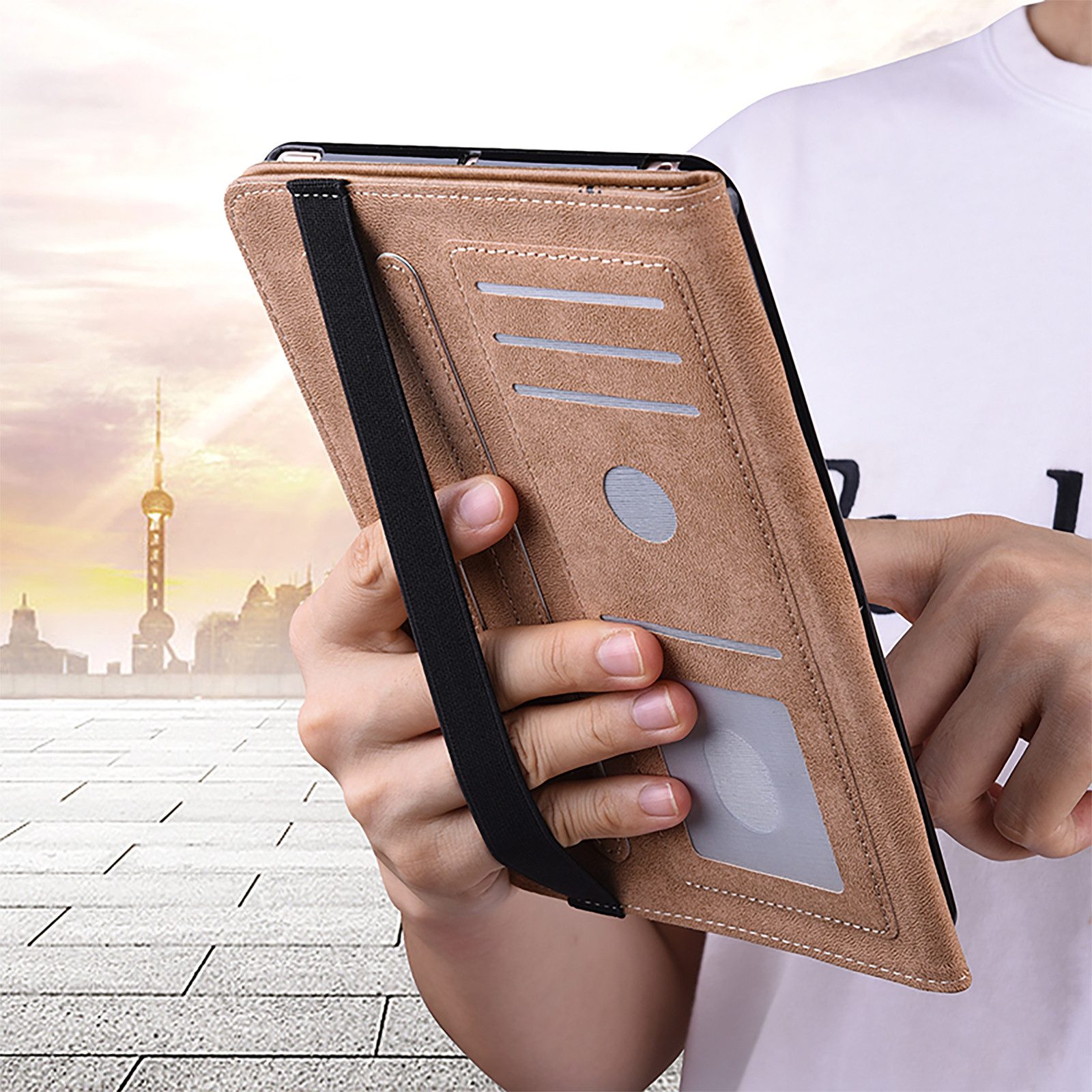 CLM-Tech Tablet-Hülle für Samsung Galaxy Tab A11+ 2025 / A9+ 2023 28 cm (11 Zoll), Cover Schutzhülle mit Magnetverschluss und Standfunktion
