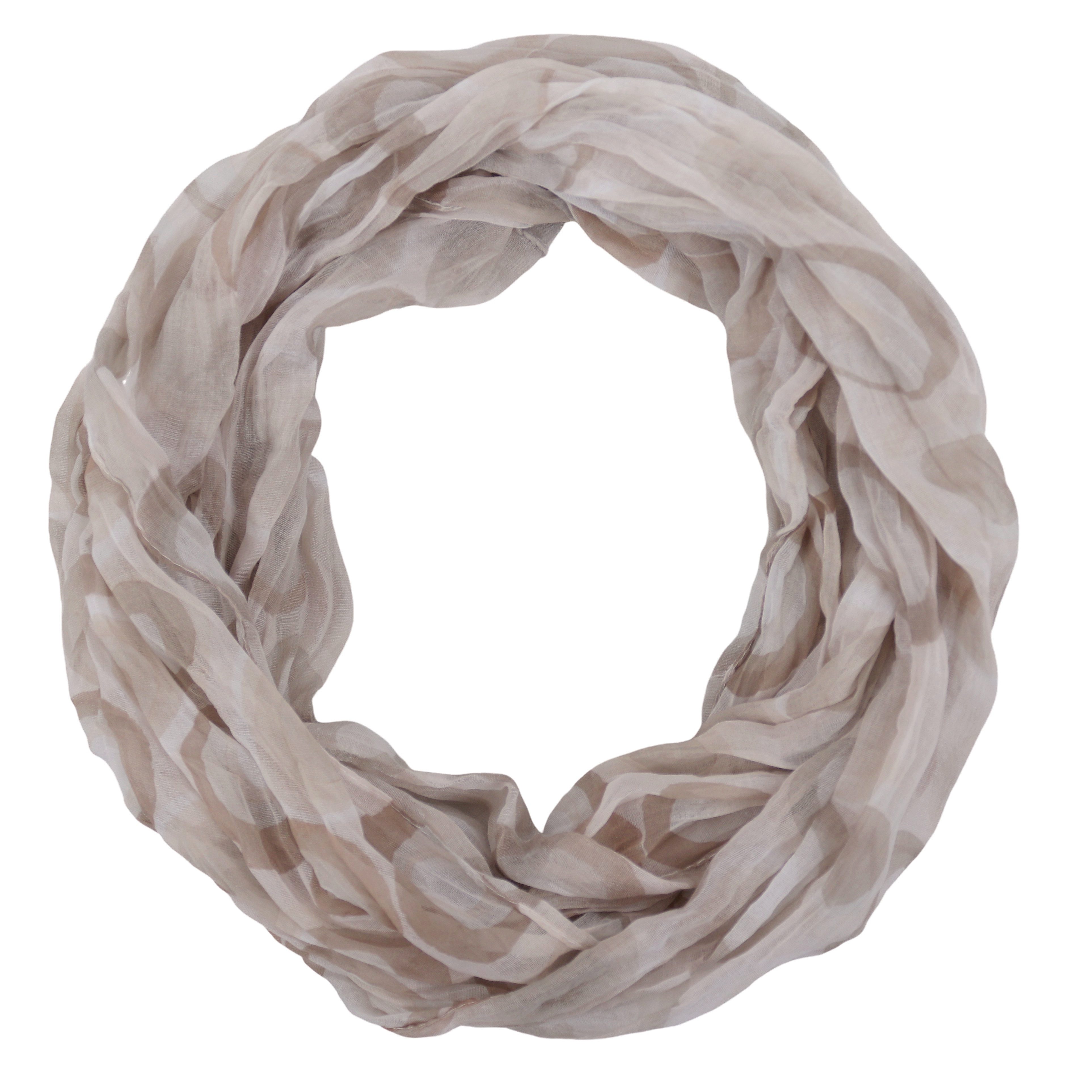 MIRROSI Loop Damen Schal mit Bunt-Muster Weich, Schlauchschal, (zweimal um den Hals wickelbar, ca.45x75cm), Damen Halstuch ideal für Frühling, Sommer oder Herbst