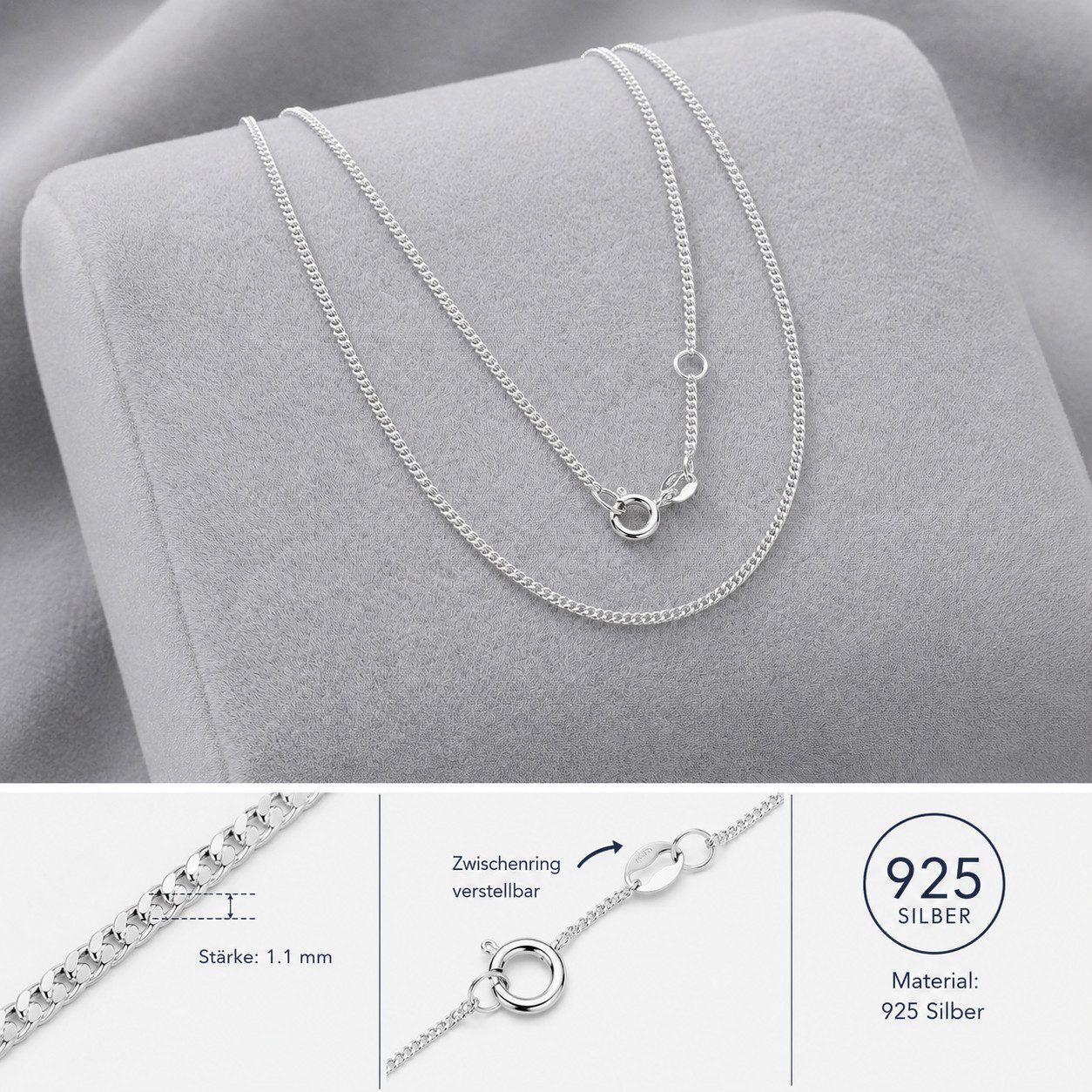 schmuck23 Kette mit Anhänger Anhänger Pferd 925 Silber Damen Mädchen Kettenanhänger Reiten Geschenk (Set, Anhänger mit Halskette), Kinderschmuck Echtschmuck Halskette