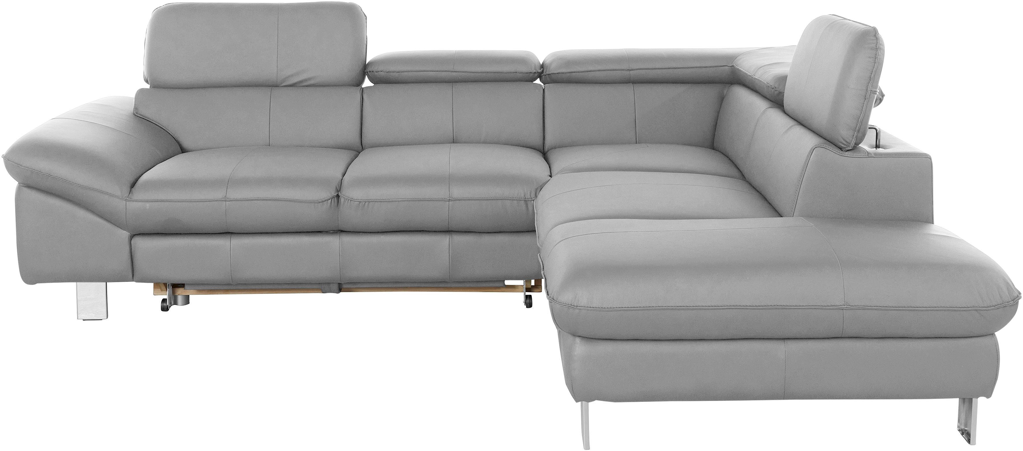 COTTA Ecksofa Driver L-Form, mit Kopfteilverstellung, wahlweise mit Bettfunktion & Bettkasten