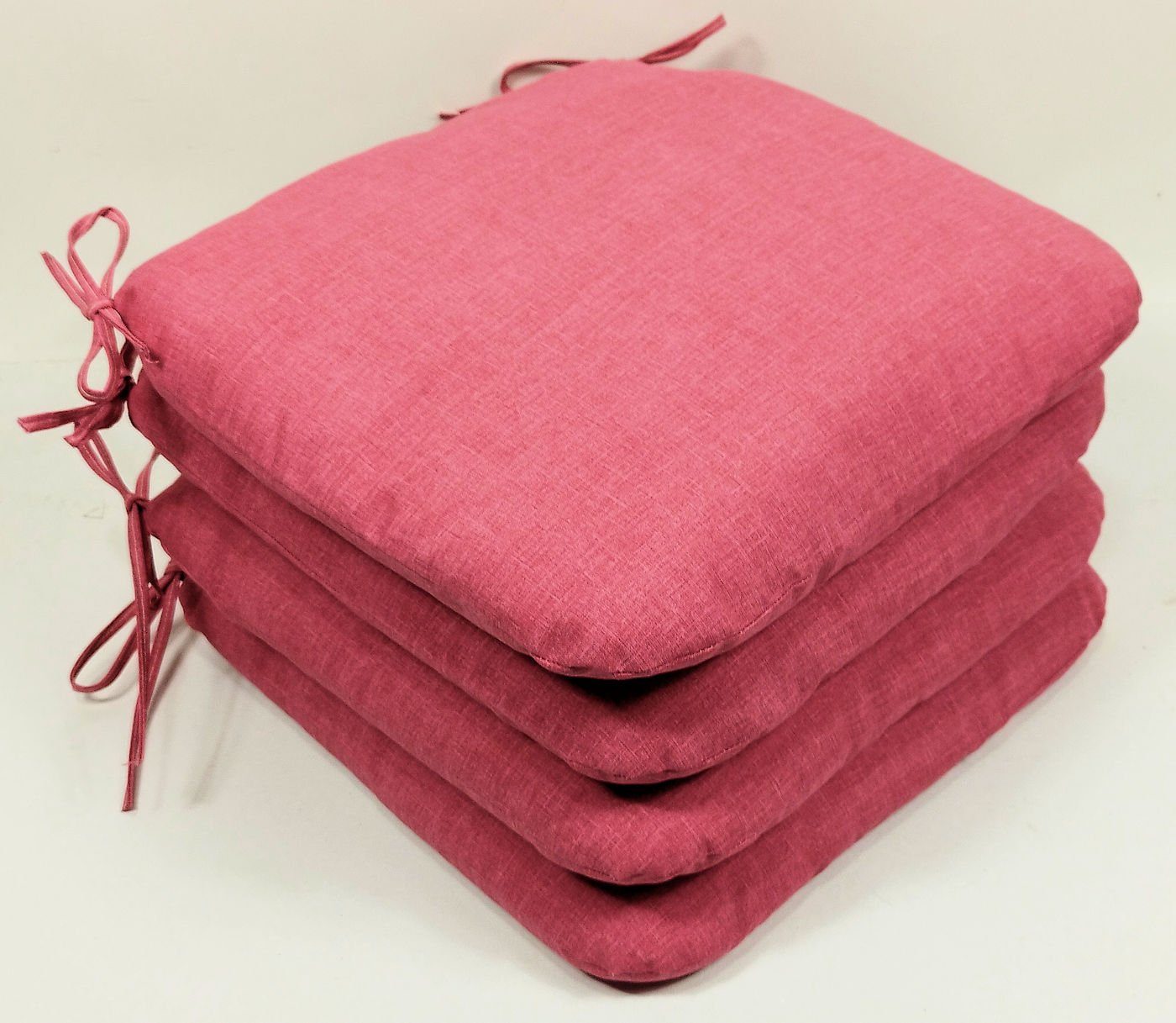 Rattani Stuhlkissen Sitzkissen Stuhlkissen Billy 40 x 40 cm alt rosa, Set 4
