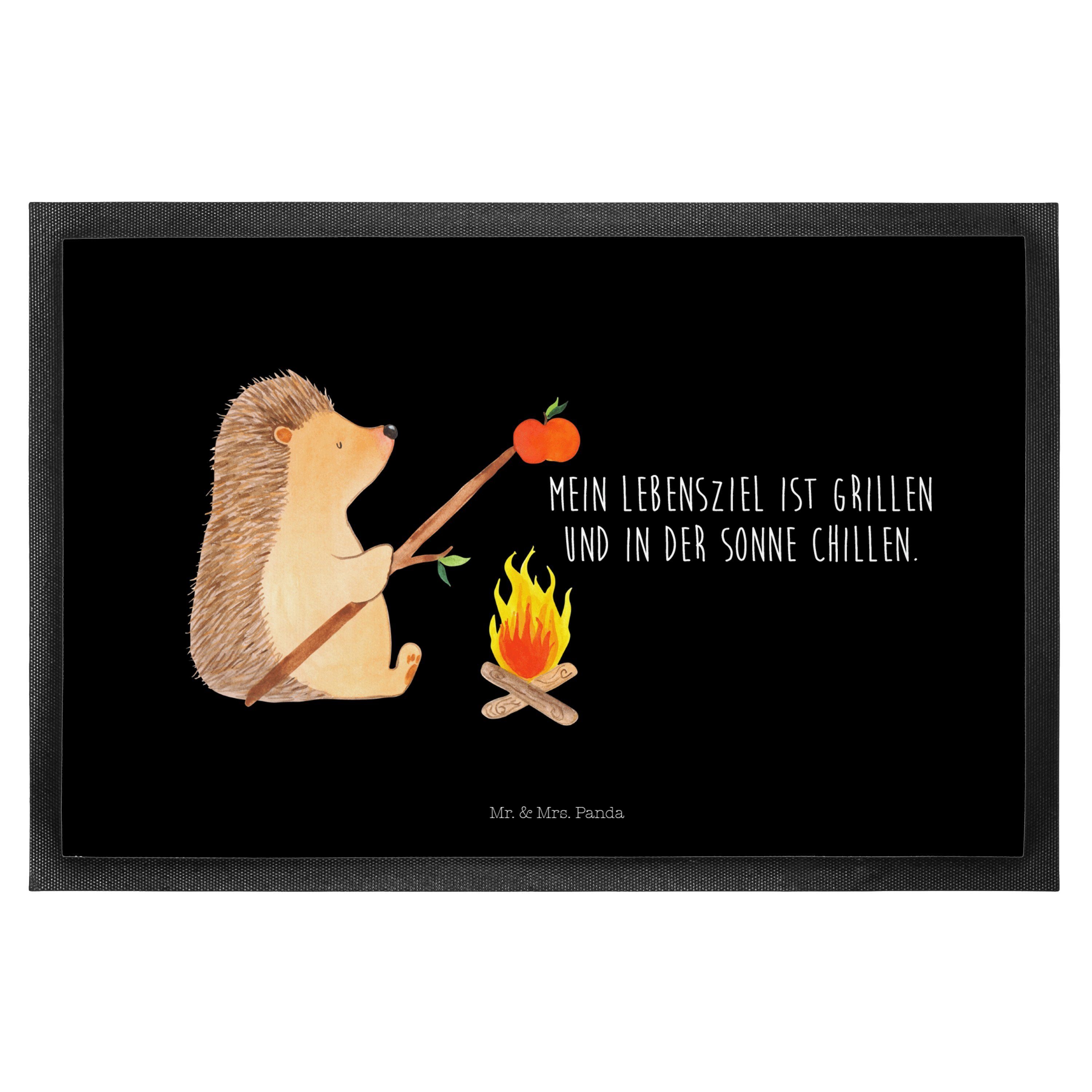 Fußmatte »Igel grillt Schwarz Geschenk, gute Laune, Fußabstreifer