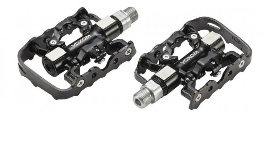 Voxom Plattformpedale Voxom Pedal Touring SPD-Pe18 schwarz beidseitig (Plattform/Spd) Cr-Mo