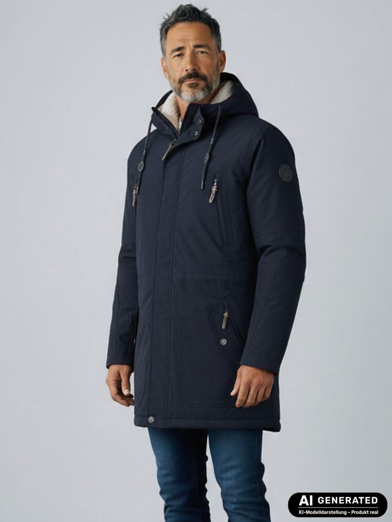 Blue Wave Funktionsmantel Kuddel Herren Funktionsparka Jacke Kuddel - Parka Winterjacke Funktionsjacke