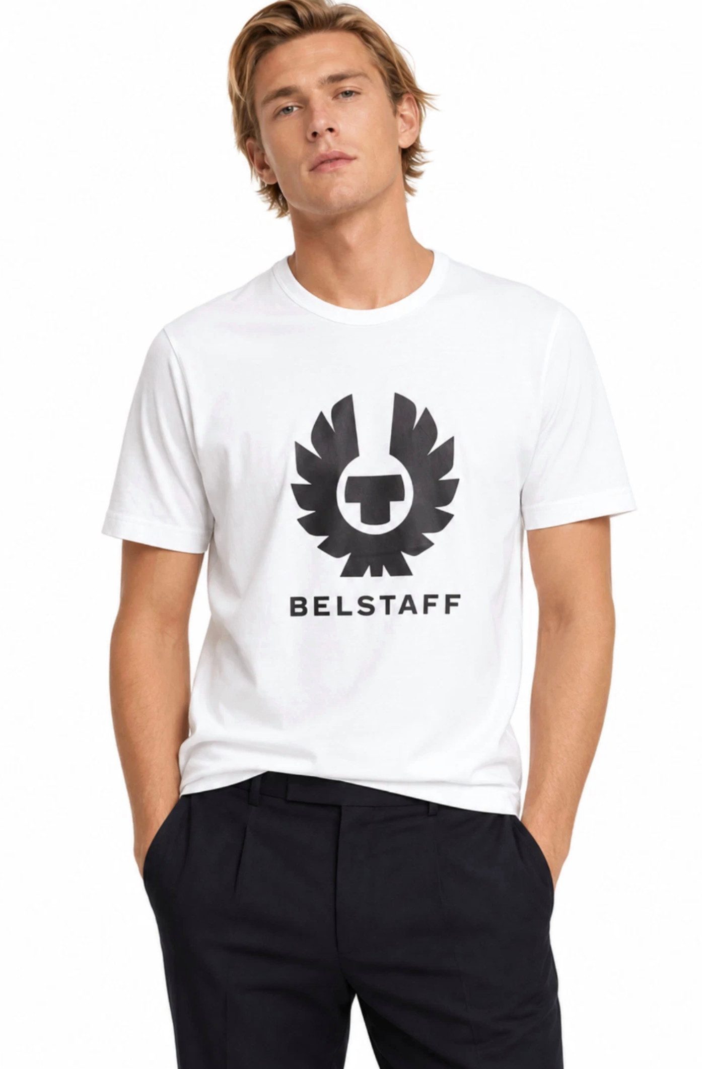 Belstaff T-Shirt Herren Phoenix Retro Logo Tee Regular Fit Großes Phoenix-Motiv mit Belstaff-Branding auf der Brust