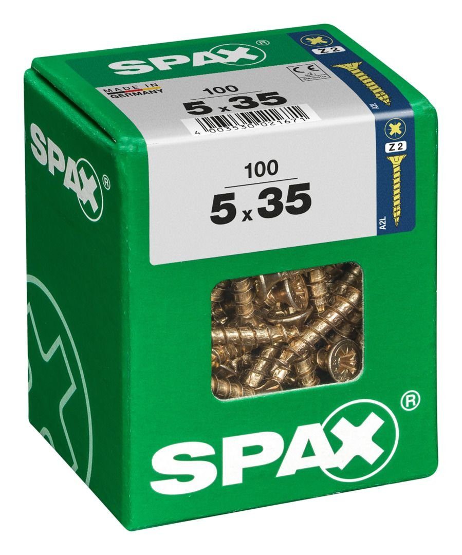 100 5.0 2 PZ Universalschrauben Spax Holzbauschraube - mm SPAX 35 x