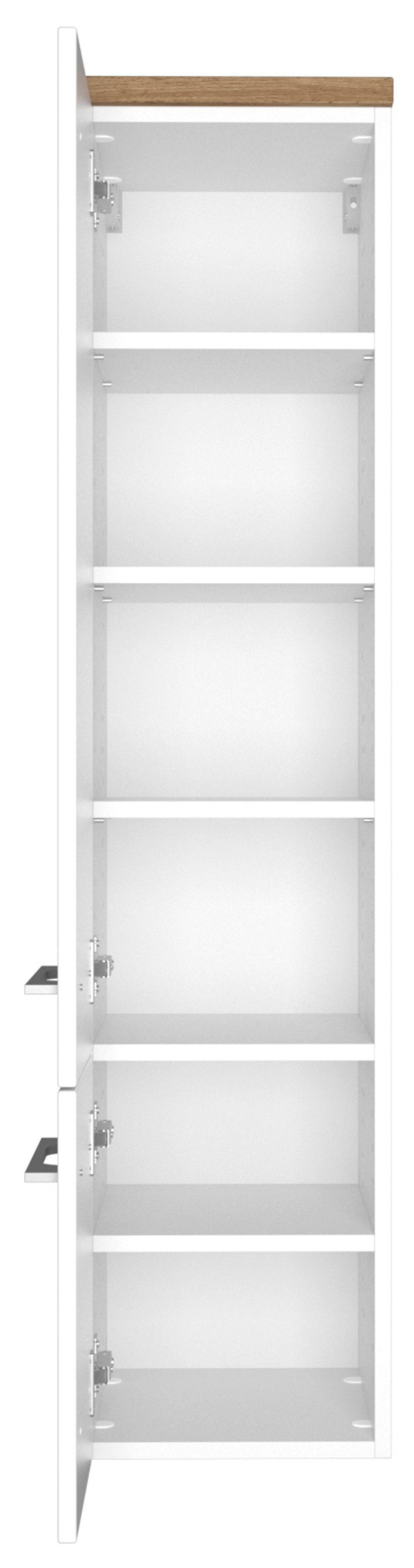 HELD MÖBEL Hochschrank Midischrank Davos 30 cm weiß/matt weiß