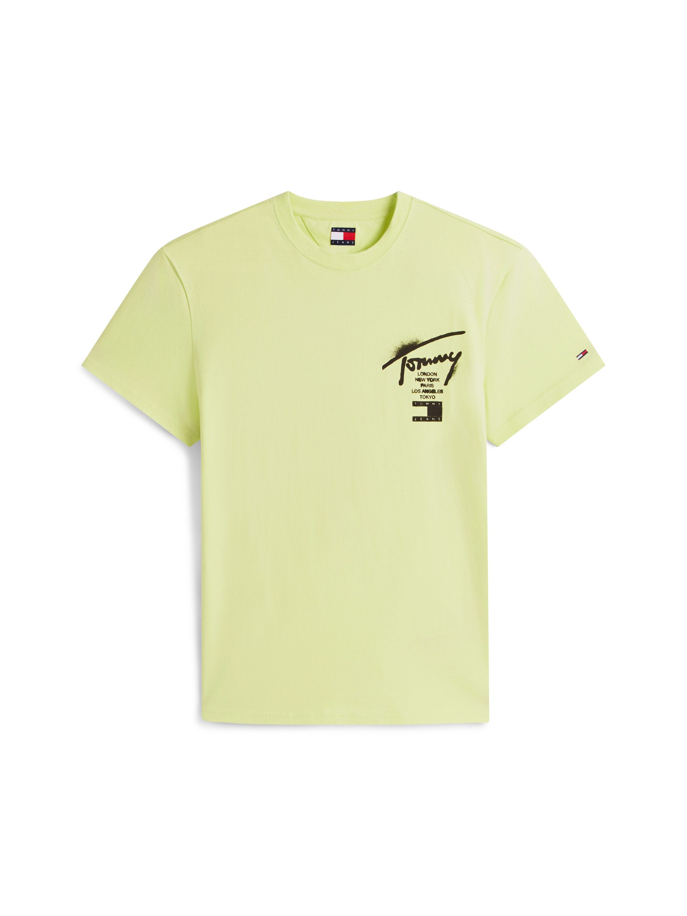 Tommy Jeans T-Shirt TJM REGULAR CITY SIGN Regular fit mit Markenprint