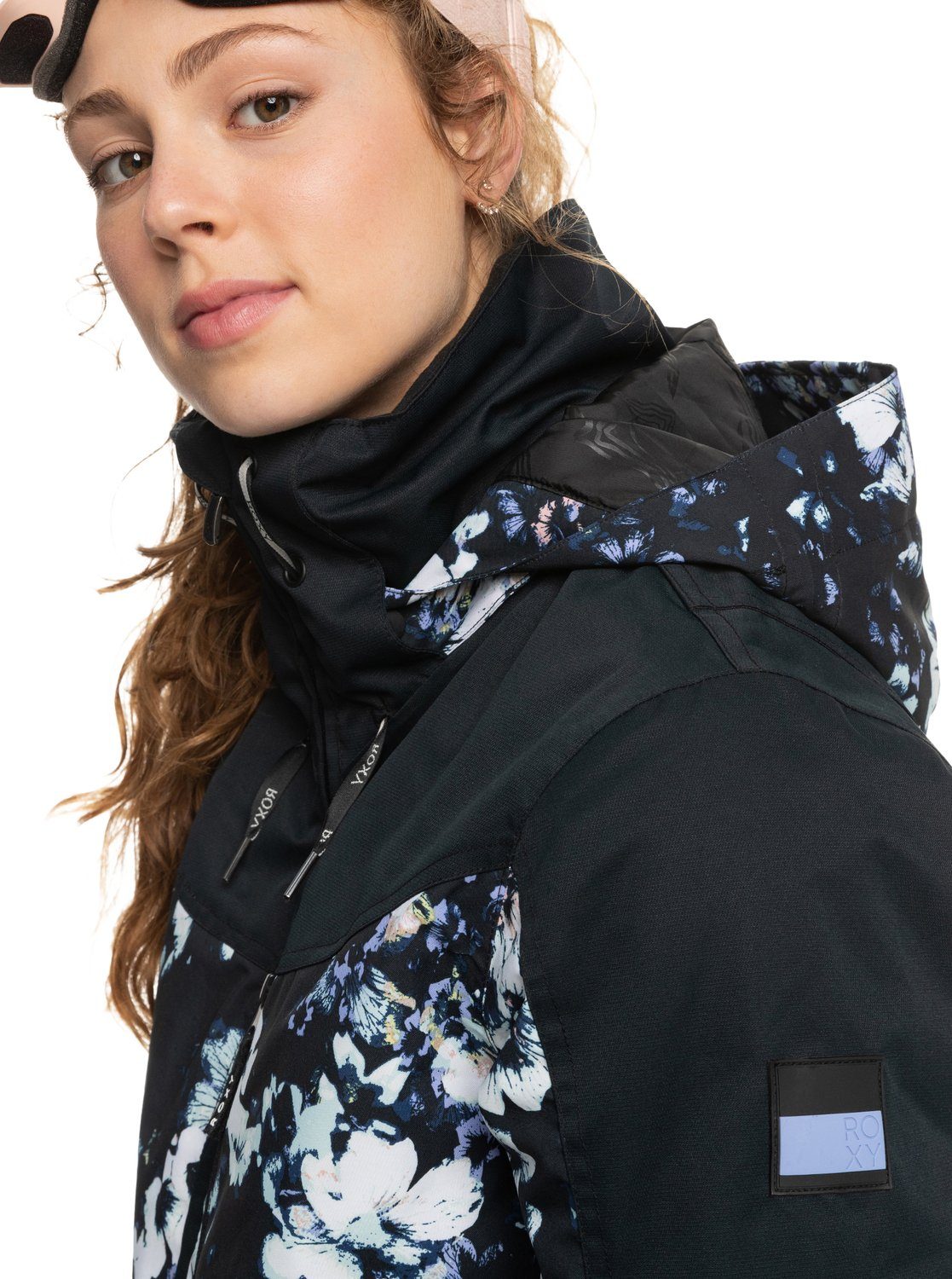 Roxy Roxy BLACK PARKA BLACK JK FLOWERS Outdoorjacke TRUE PRESENCE Winterjacke Damen